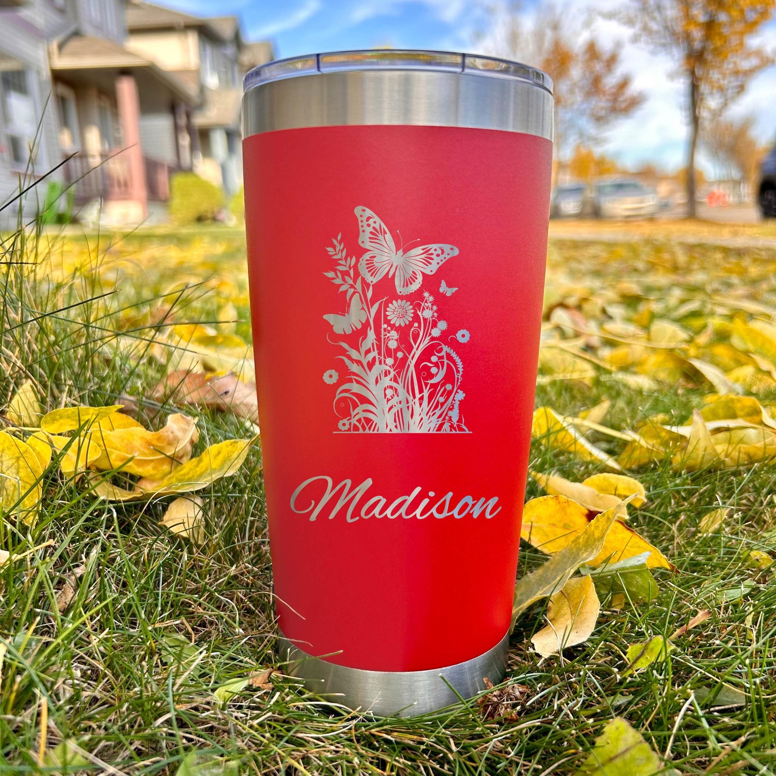 Butterfly Blossom 20oz Engraved Tumbler
