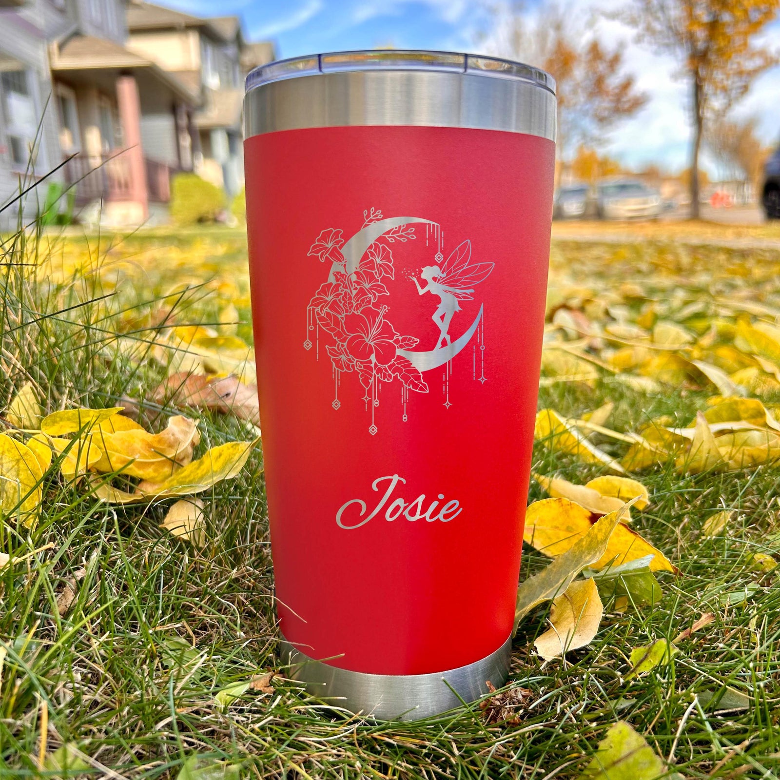 Moon & Fairy 20oz Engraved Tumbler