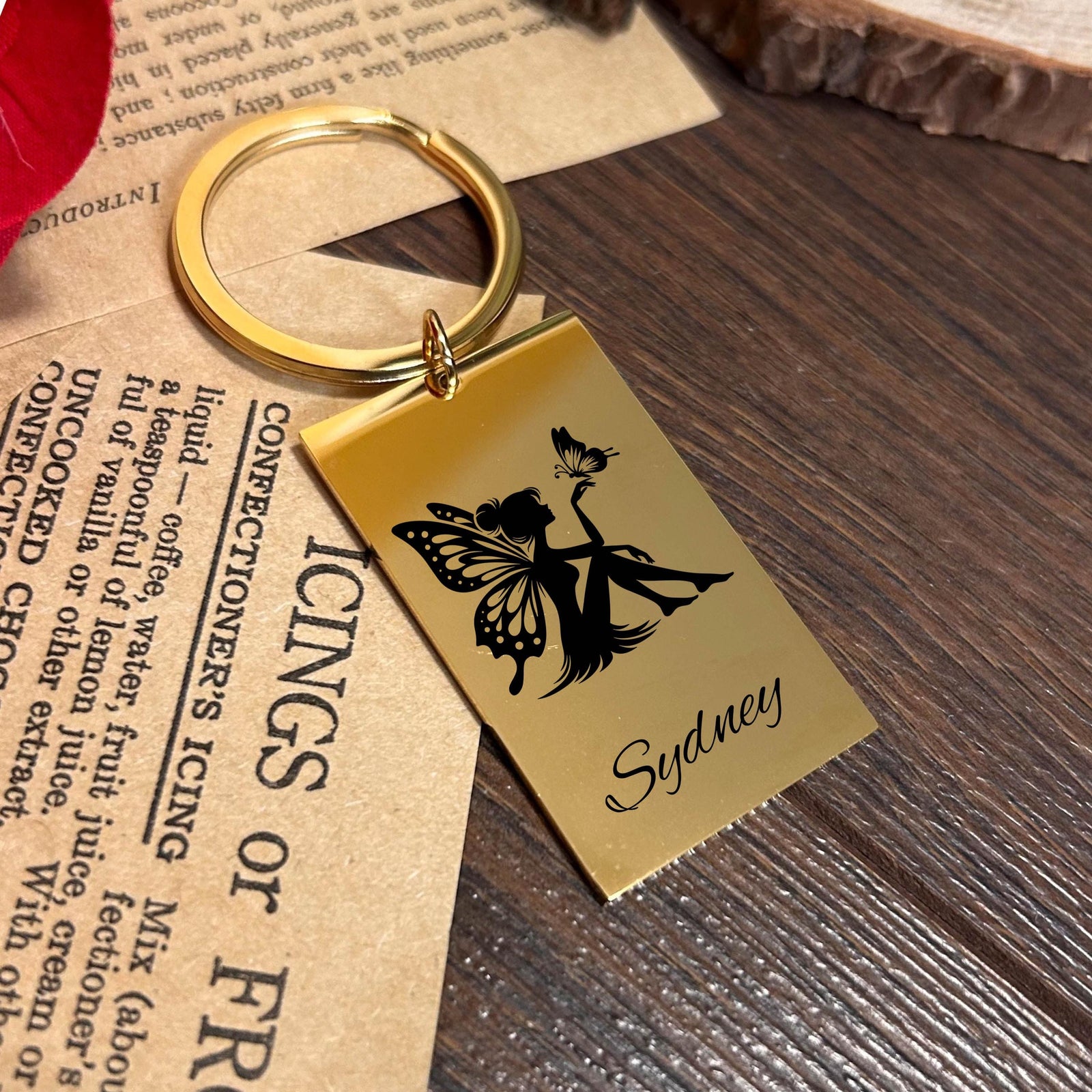 Cute Fairy Keychain Stainless Steel