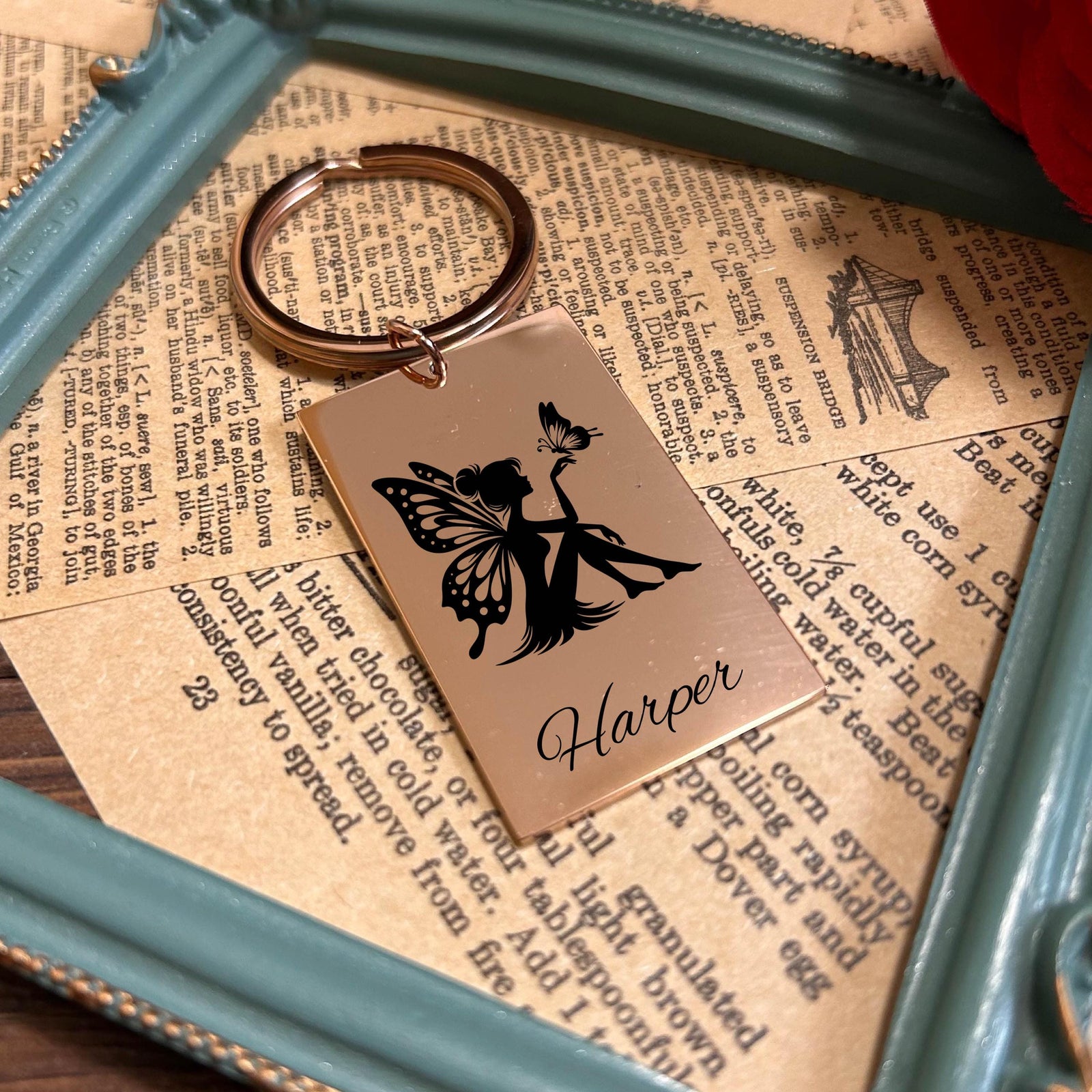 Cute Fairy Keychain Stainless Steel