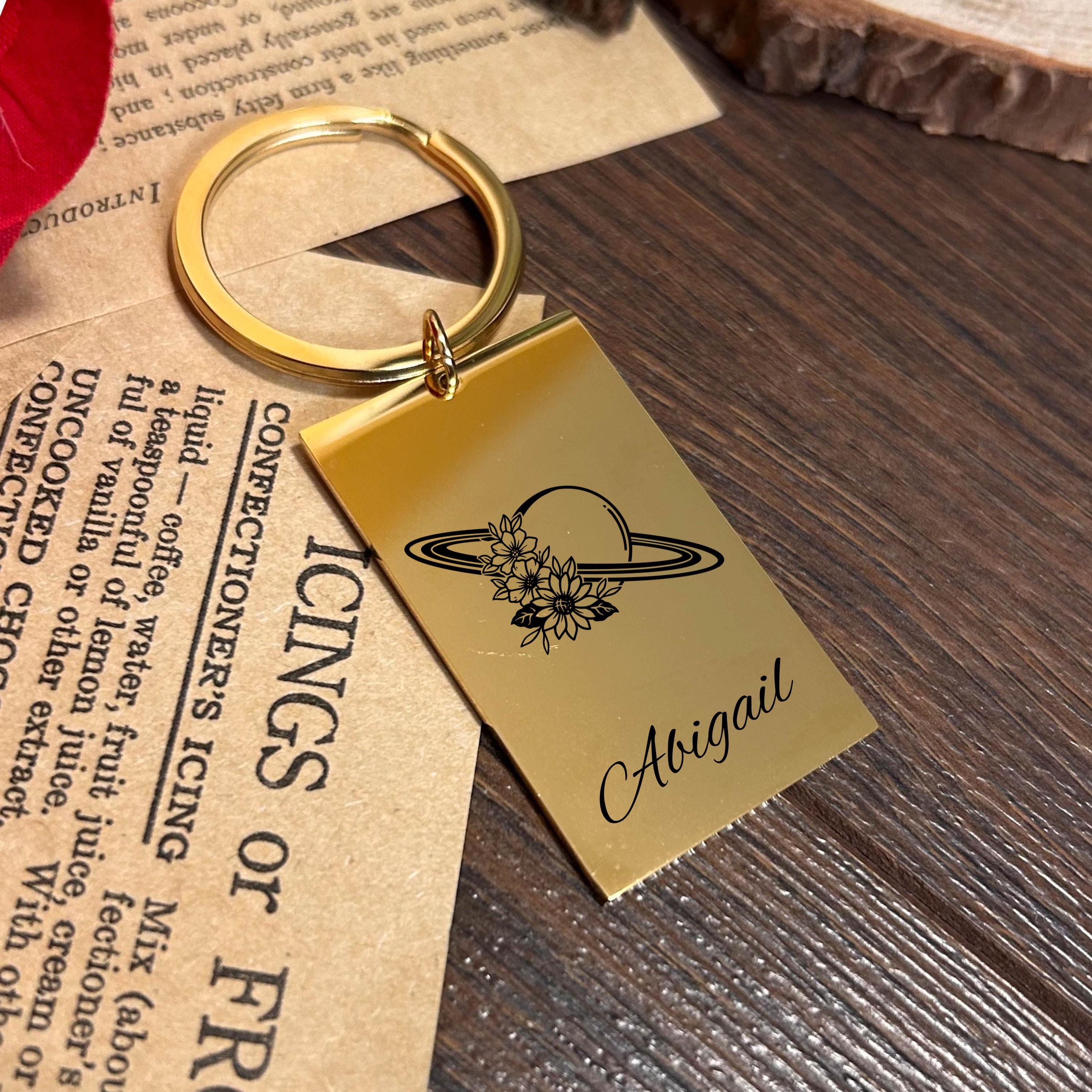 Saturn Keychain Stainless Steel