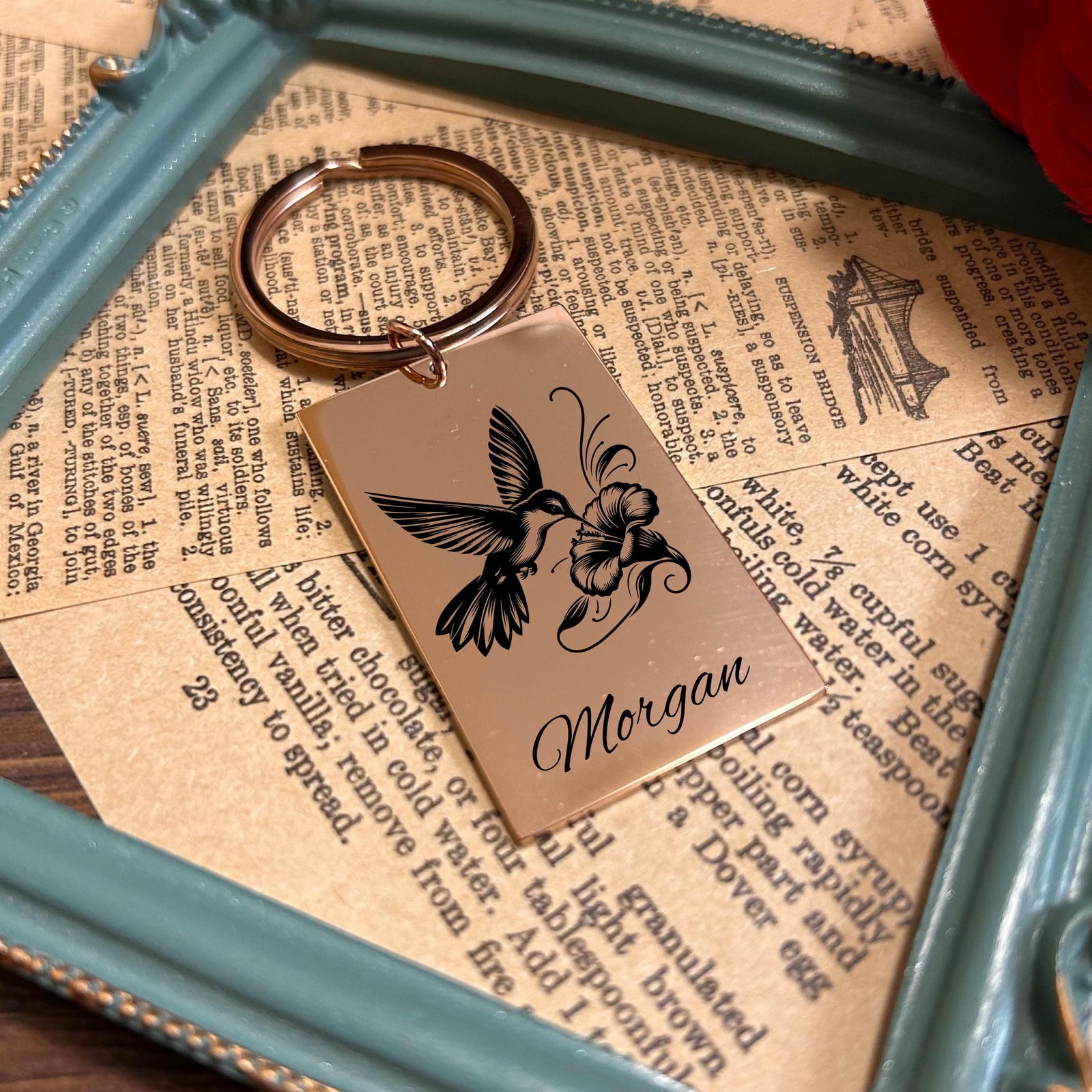 Hummingbird Keychain Stainless Steel