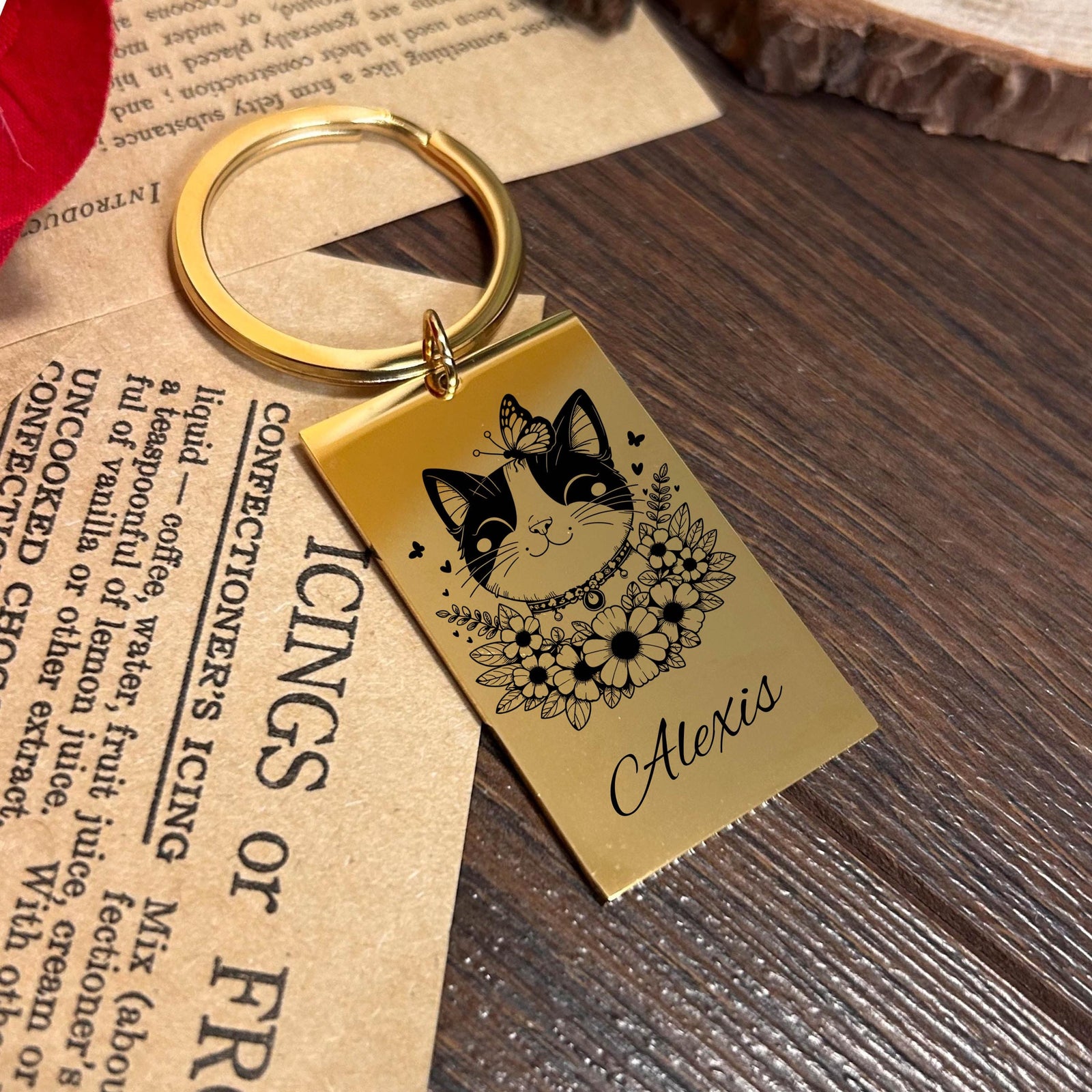 Kitty Kitty Keychain Stainless Steel