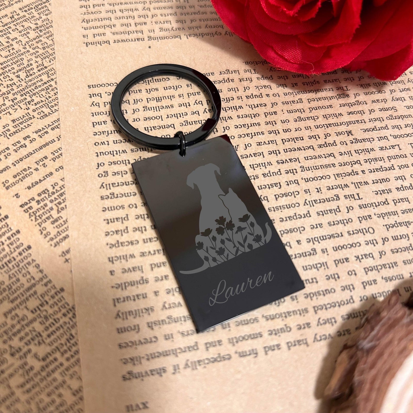 Pet Lover Keychain Stainless Steel