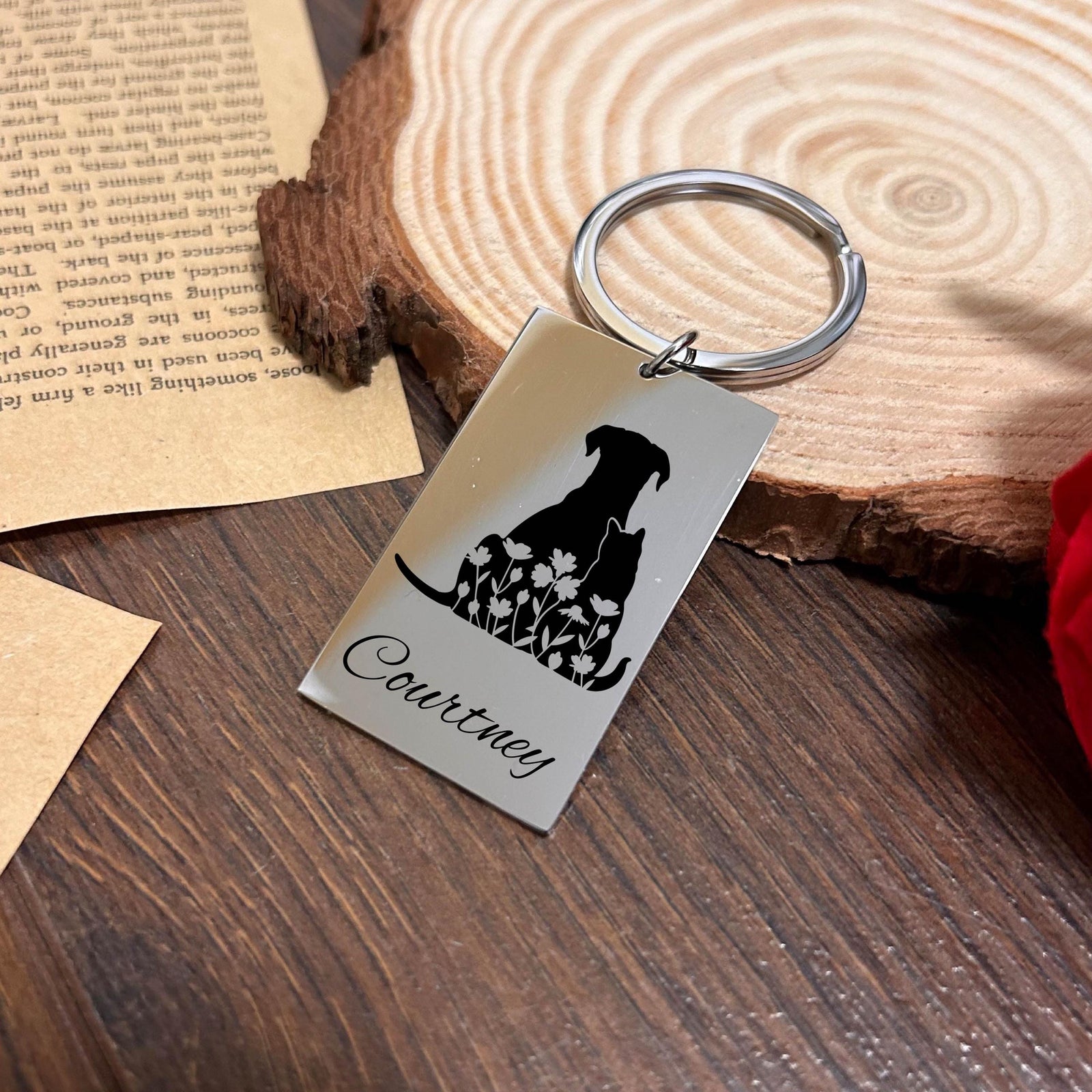 Pet Lover Keychain Stainless Steel