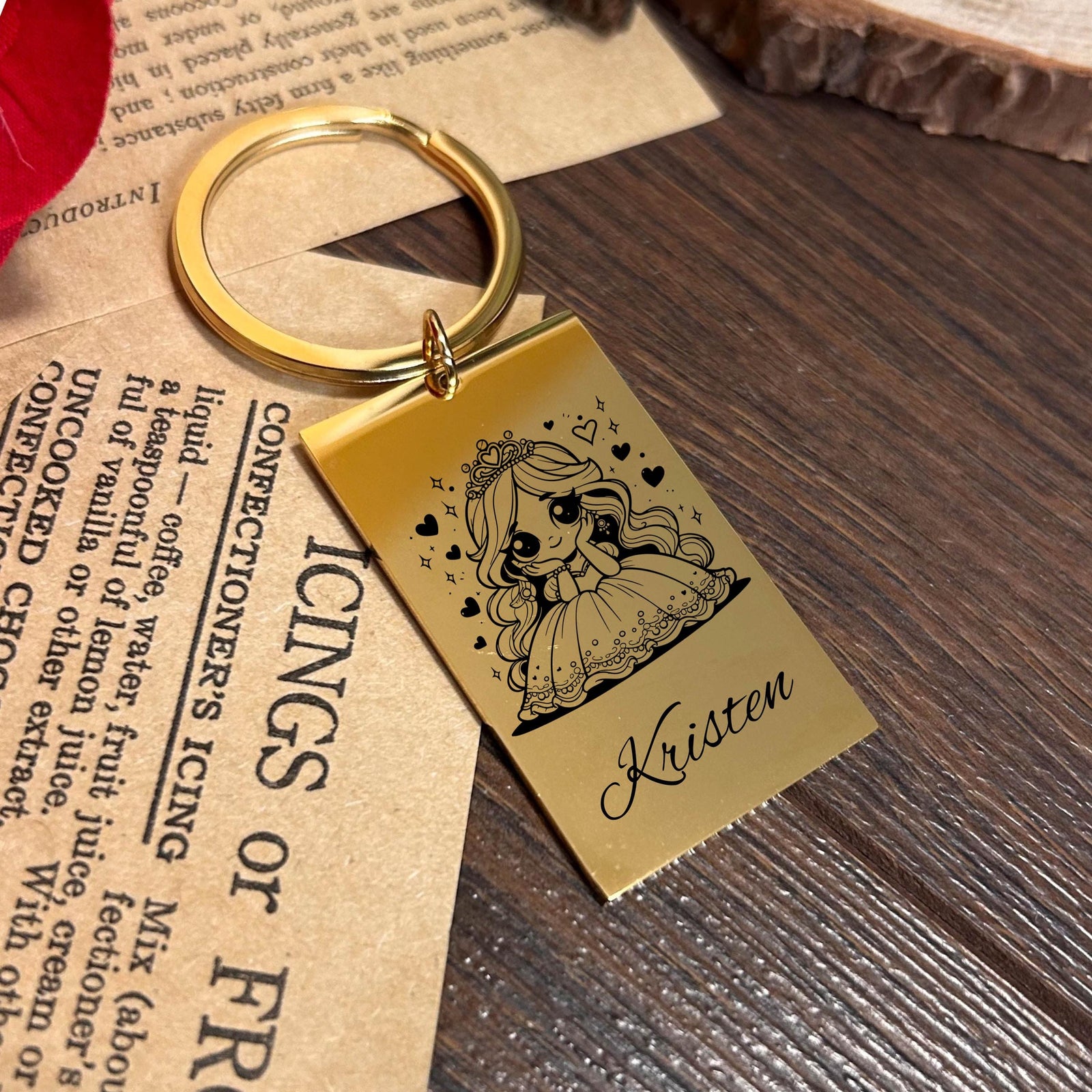 Princess Keychain Stainless Steel