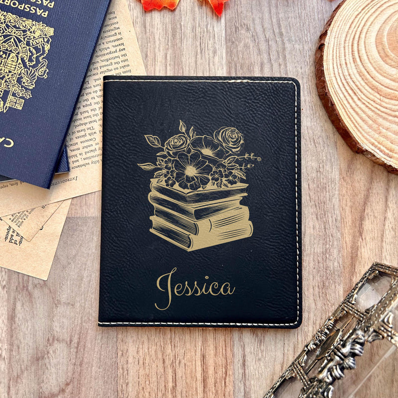 Gold Book Lover Passport Cover – Design #31