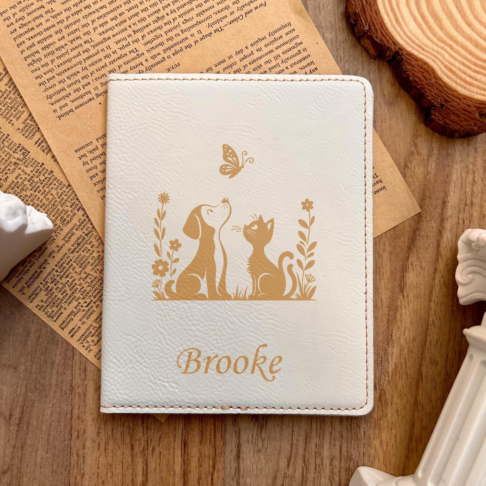 Gold Pet Friendship Passport Cover – Design #39