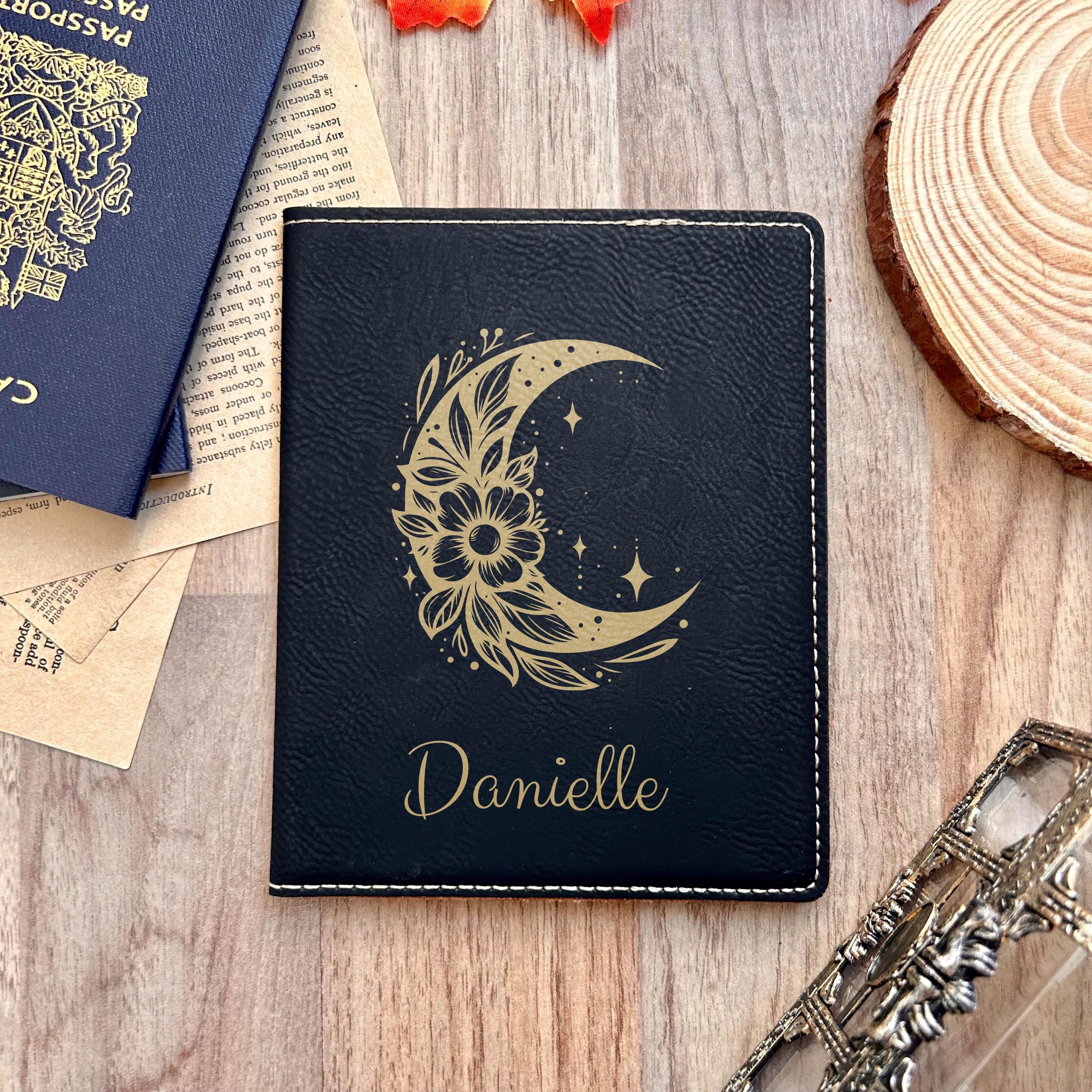 Gold Moon Passport Cover – Design #49
