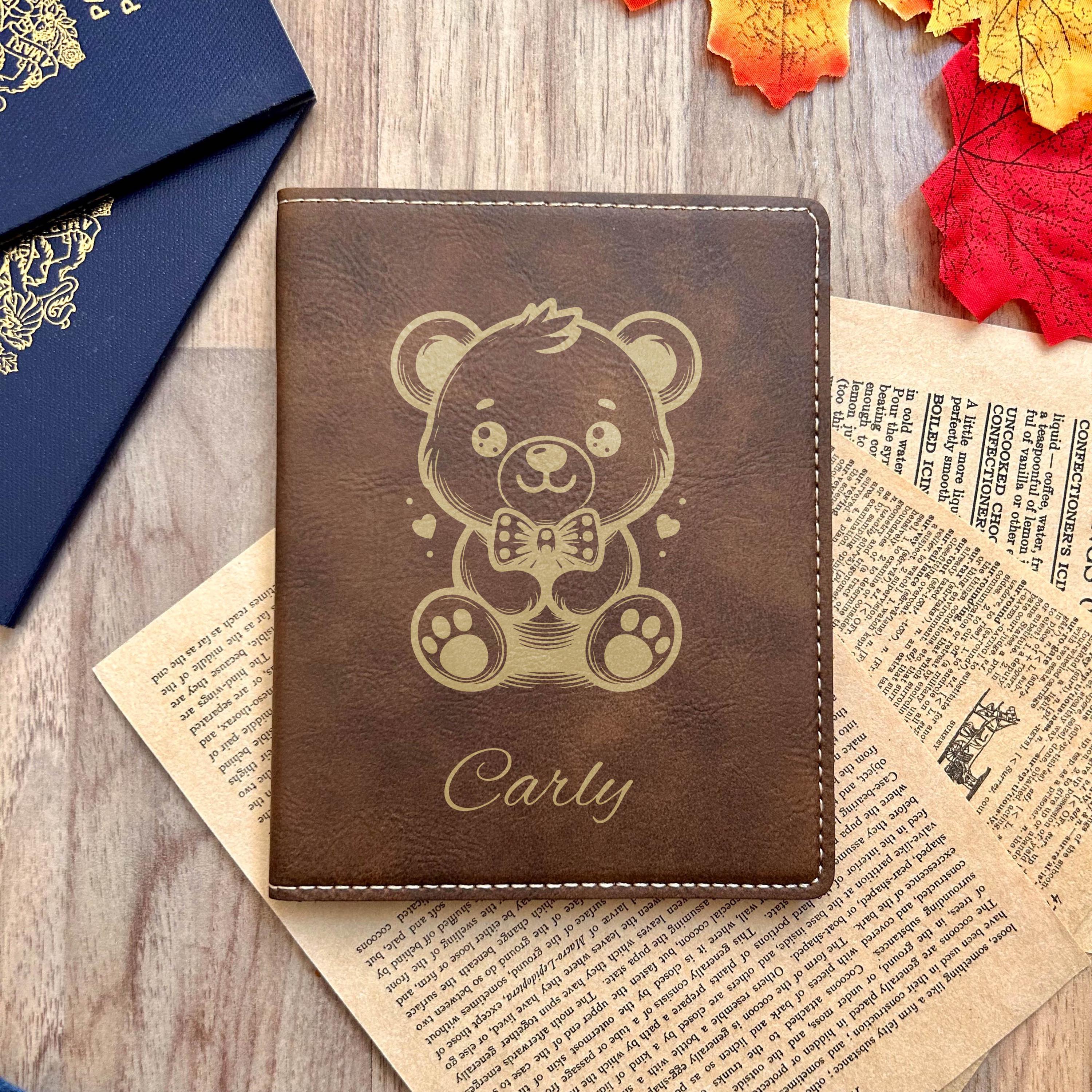Gold Teddy Bear Passport Cover – Design #53