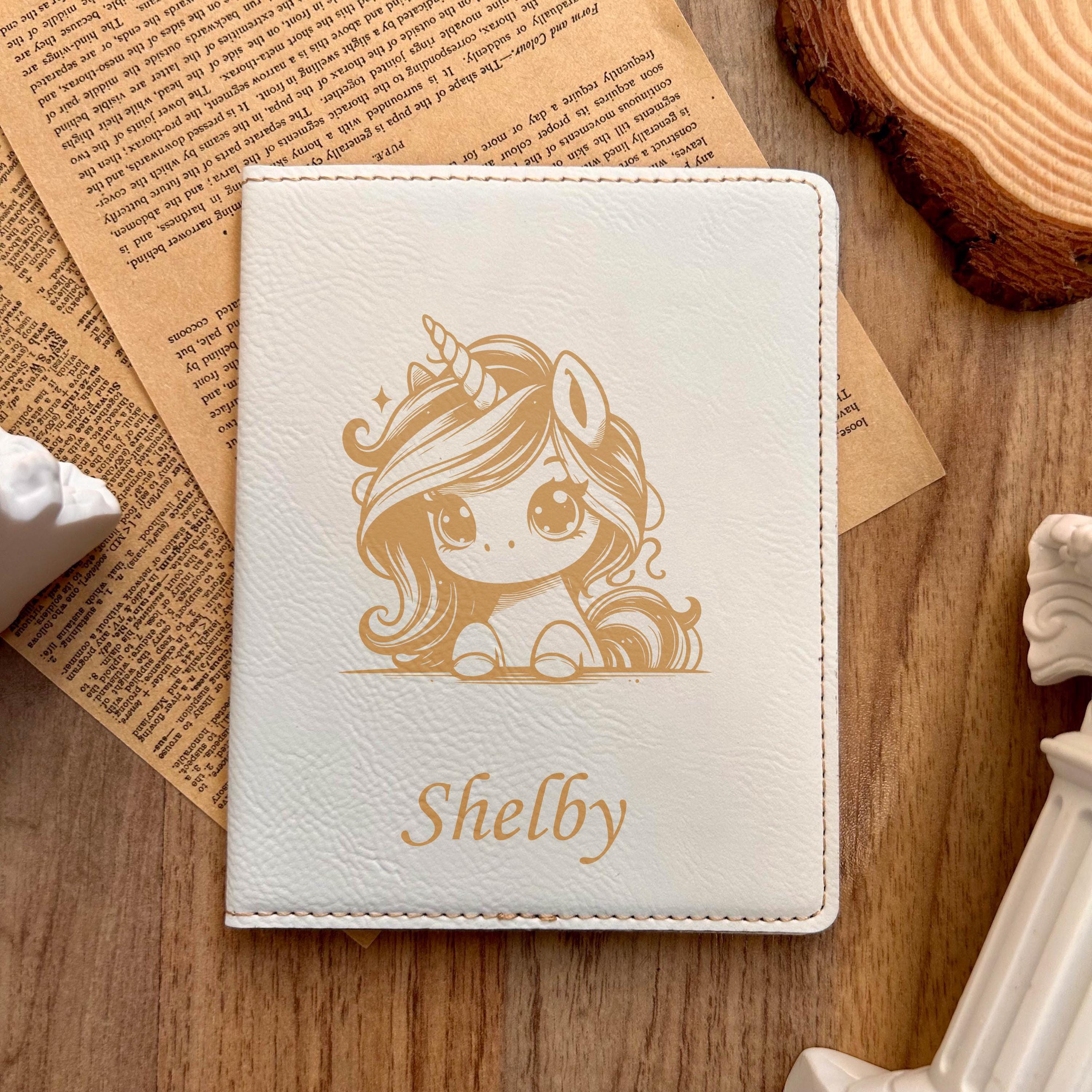 Gold Baby Unicorn Passport Cover – Design #56