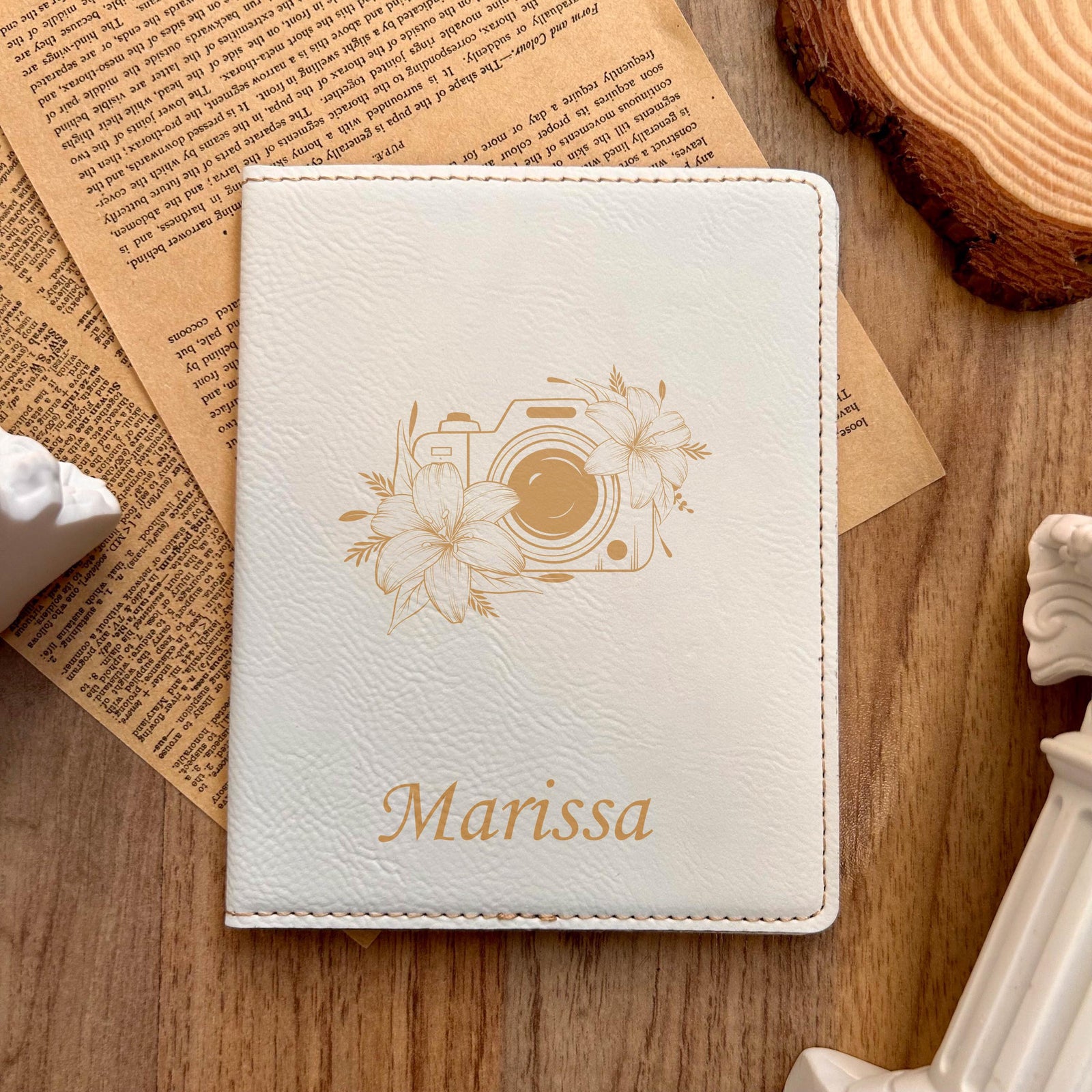 Gold Photographer Passport Cover – Design #58