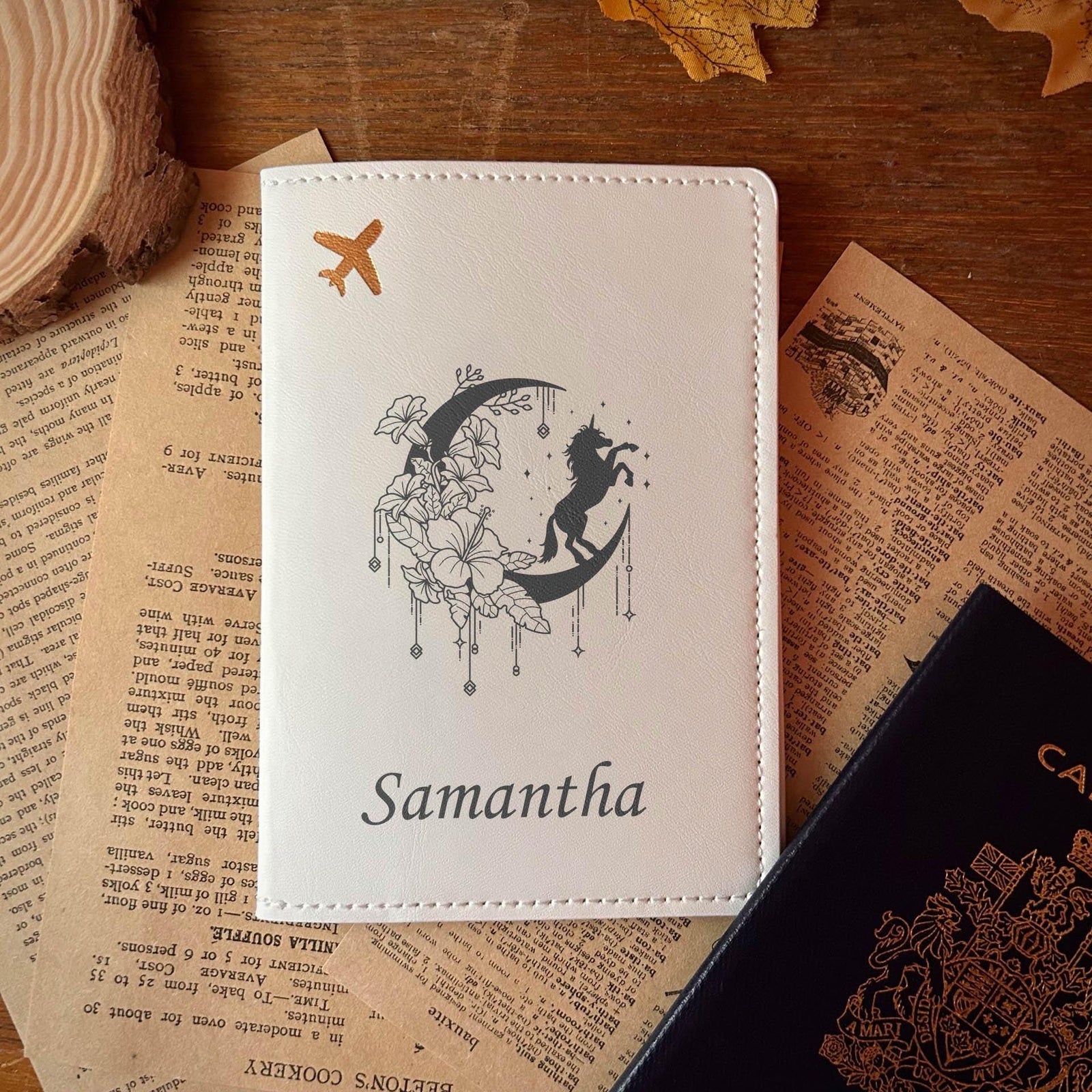 Moon & Unicorn Passport Cover – Design #78