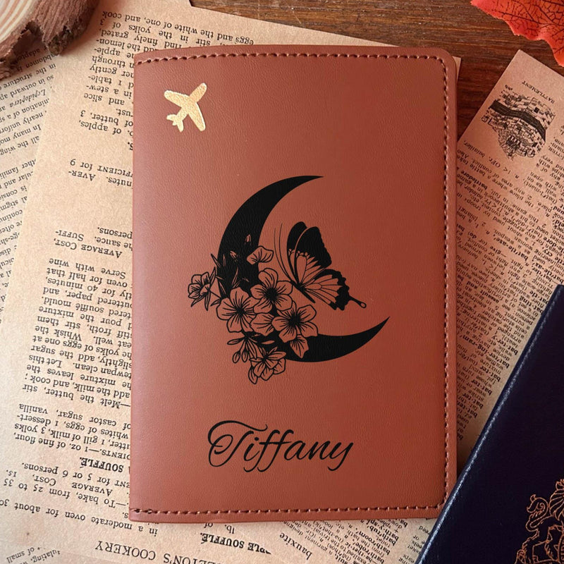 Moon & Butterfly Passport Cover – Design #79