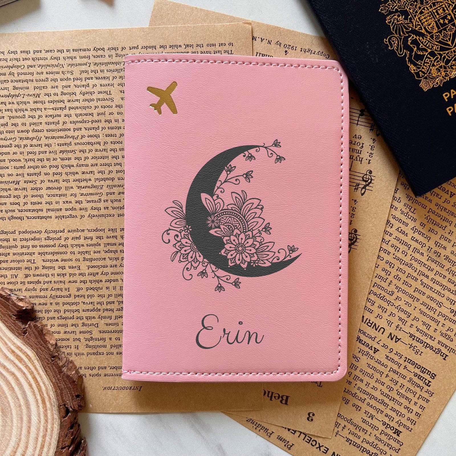 Floral Moon Passport Cover – Design #85