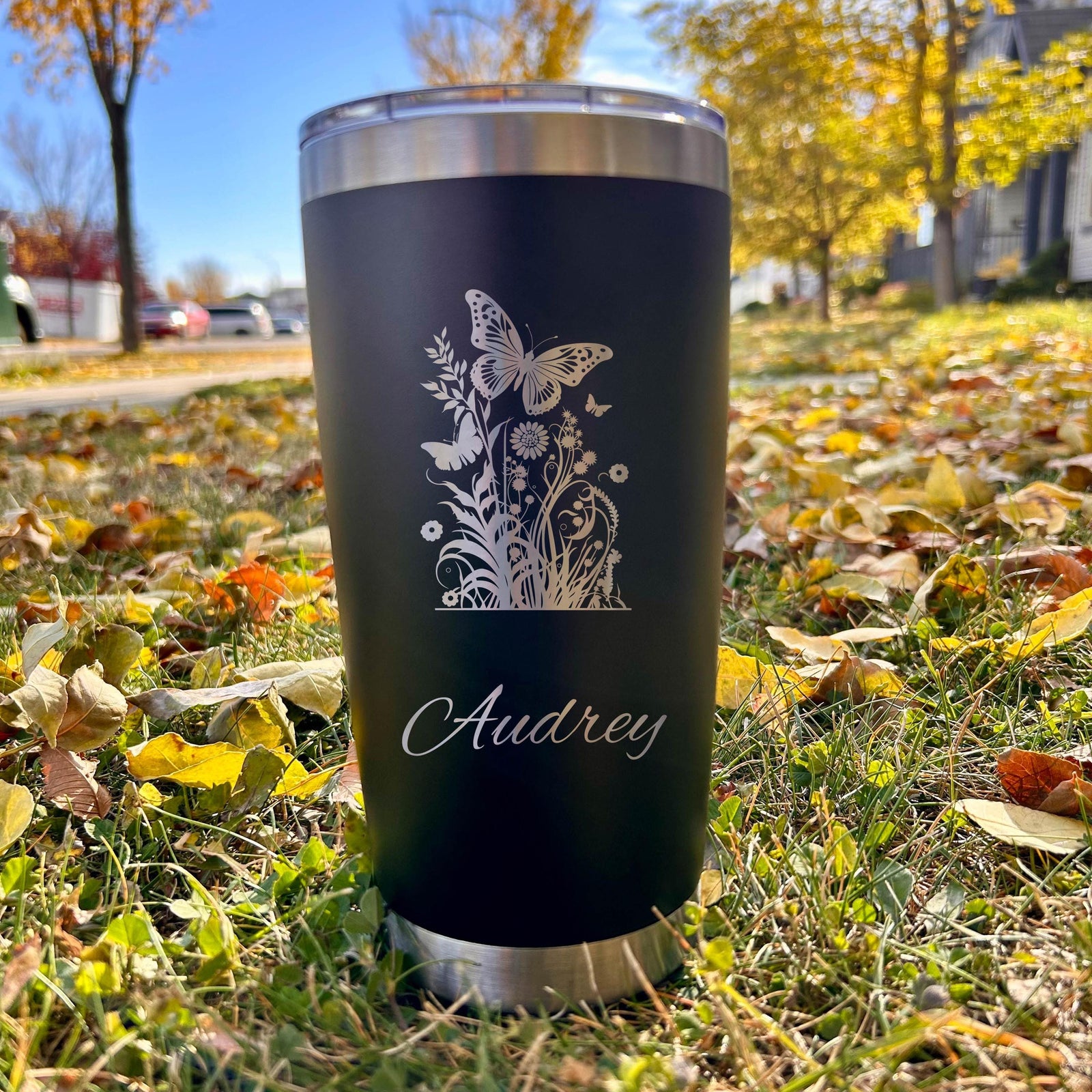 Butterfly Blossom 20oz Engraved Tumbler