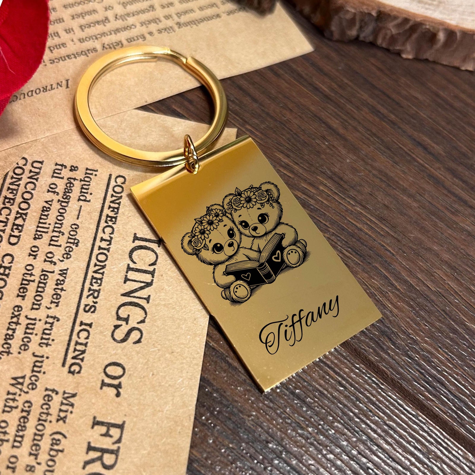 Storytime Bears Keychain Stainless Steel