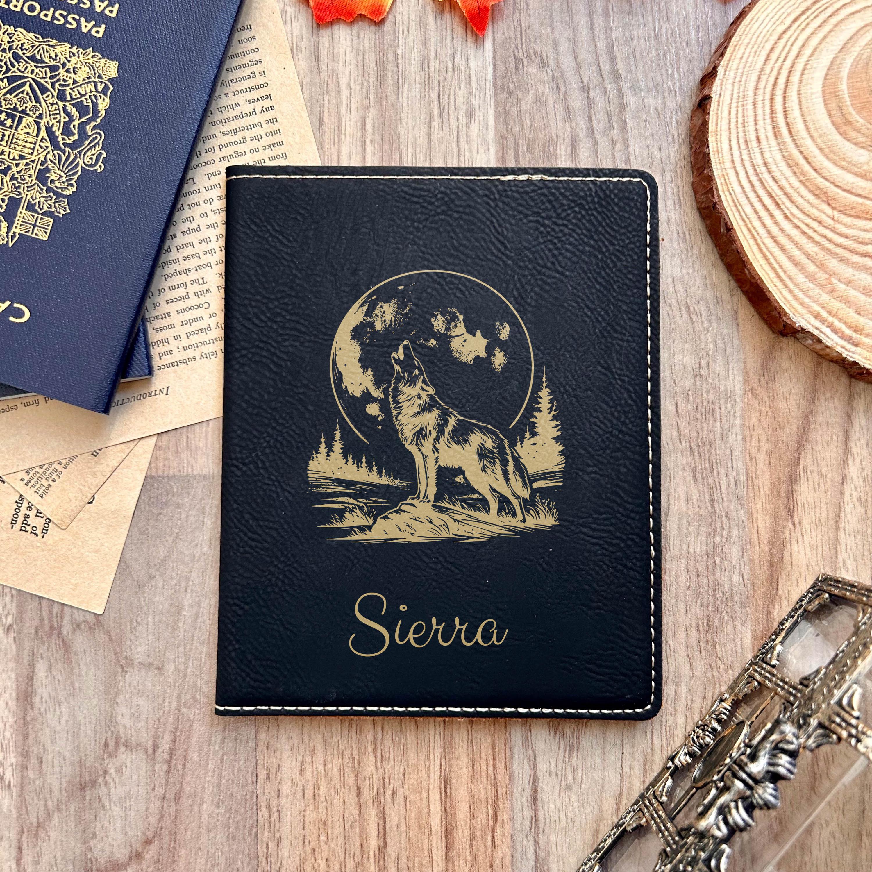 Gold Moonlight Passport Cover – Design #89