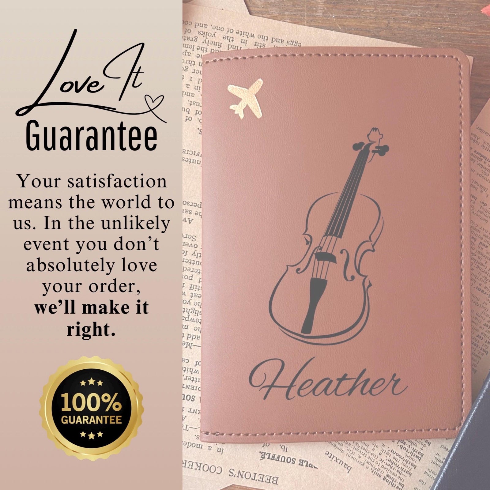 Violin Passport Cover