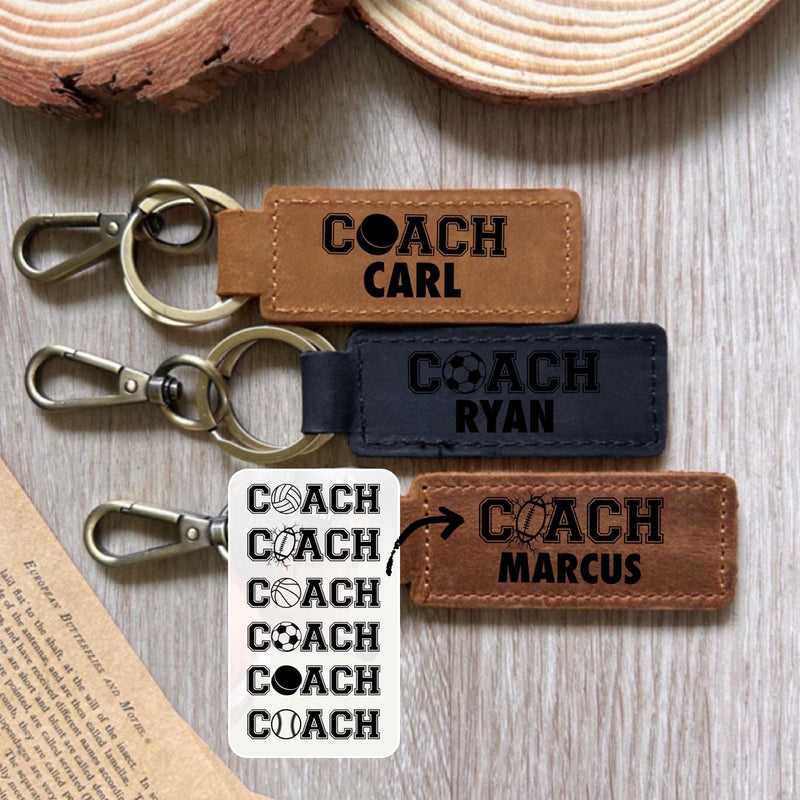 Coach Leather Keychain