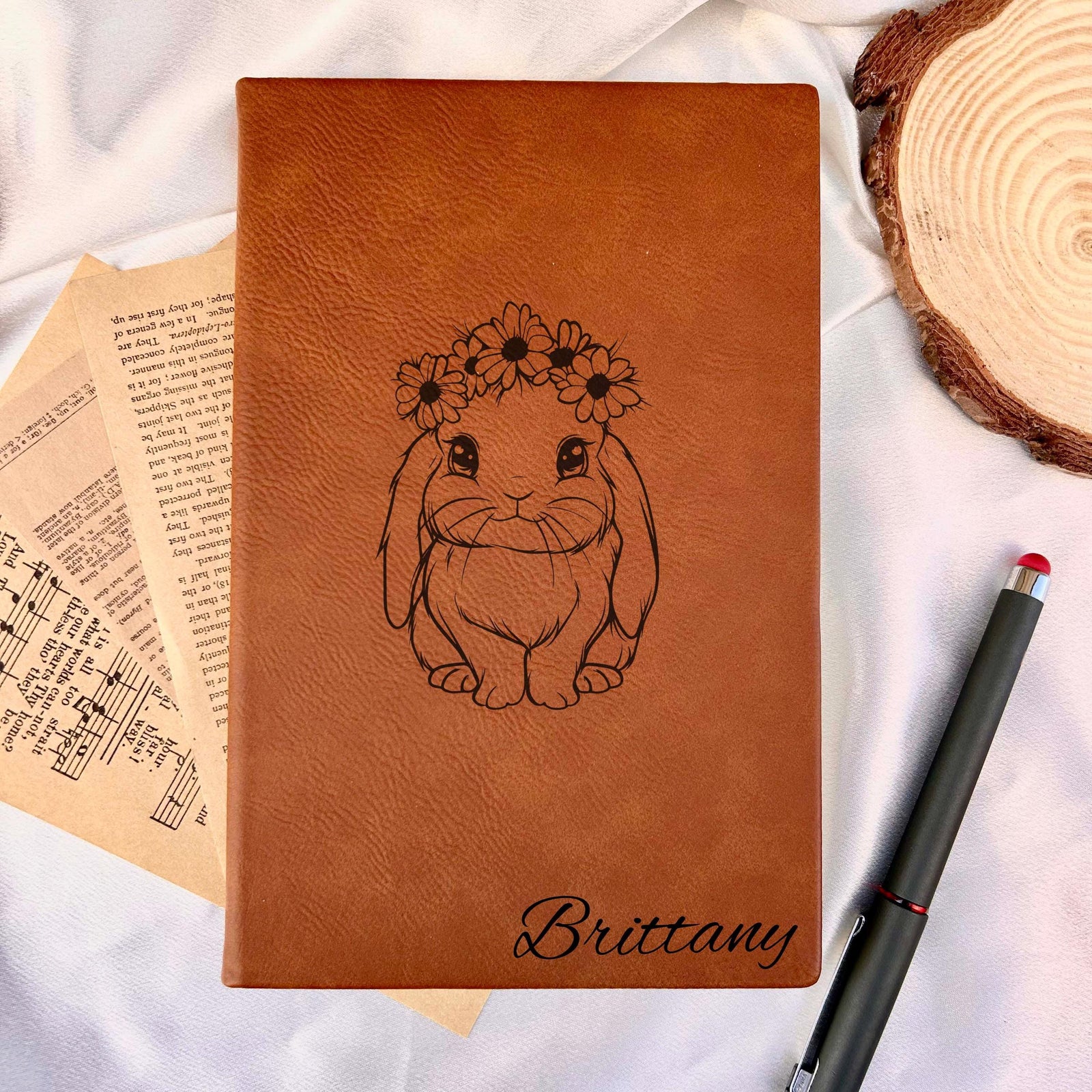 Cute Bunny Journal – Hard Cover, Design #36