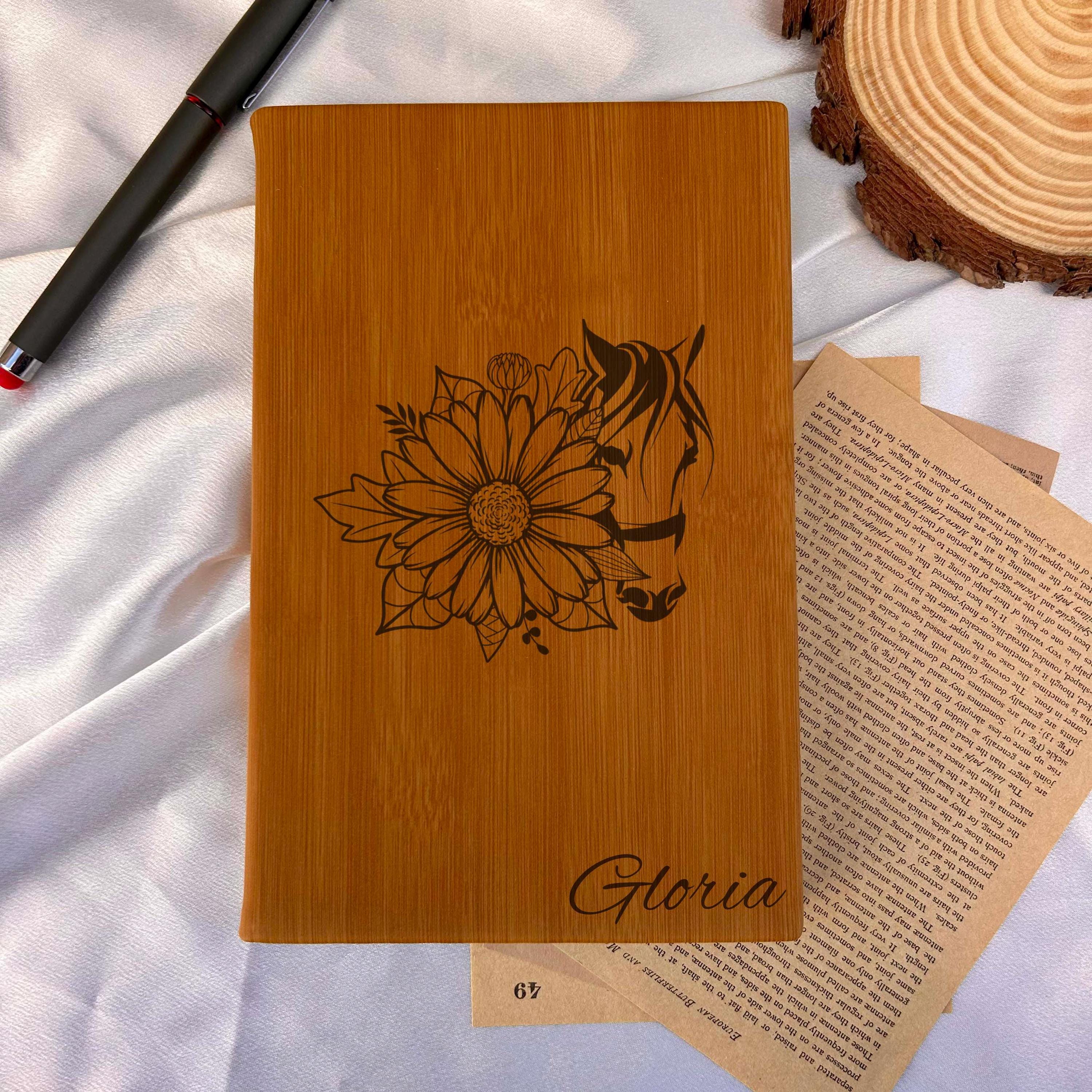 Horse & Flower Journal – Hard Cover, Design #57