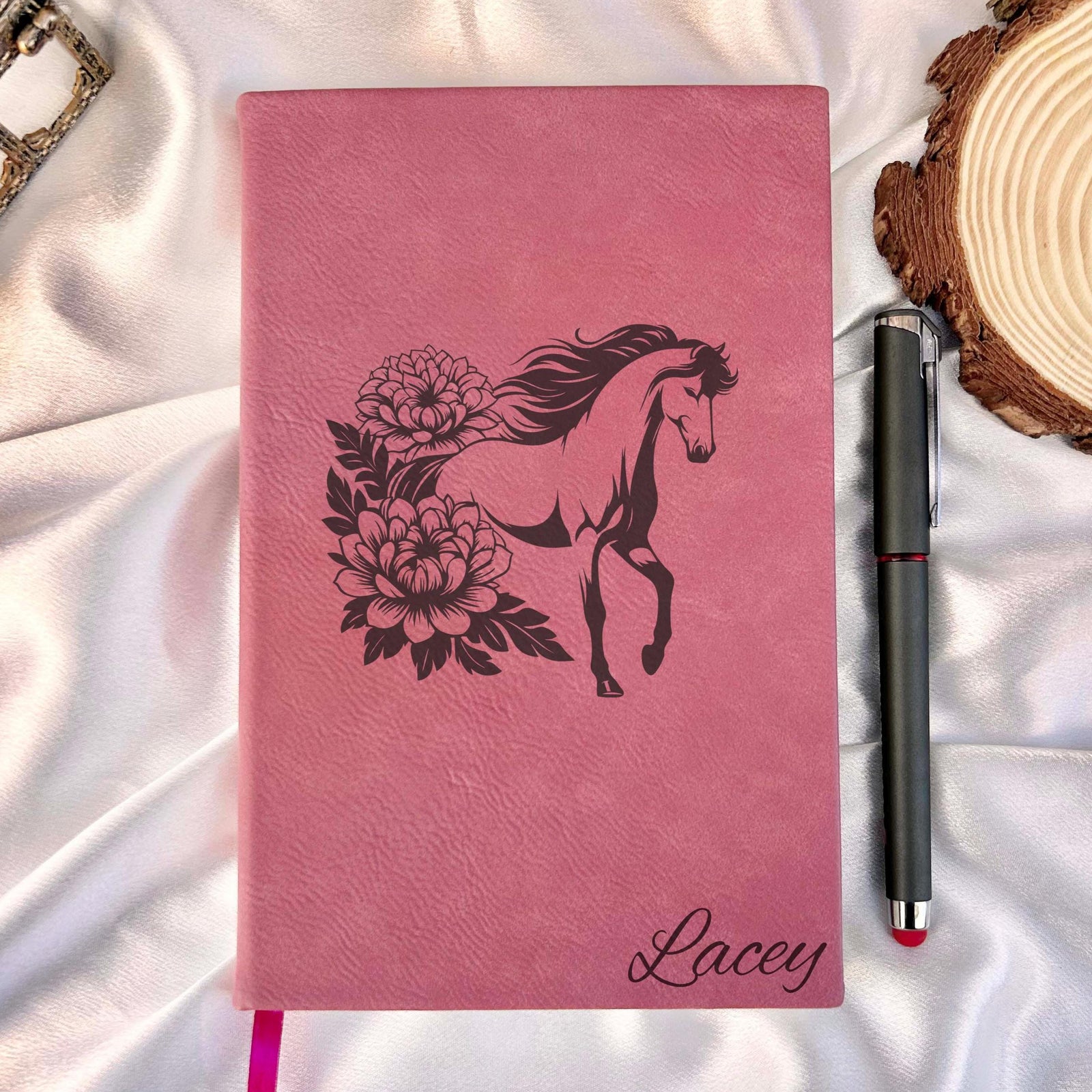 Horse Engraved Journal – Hard Cover, Horse Design #6