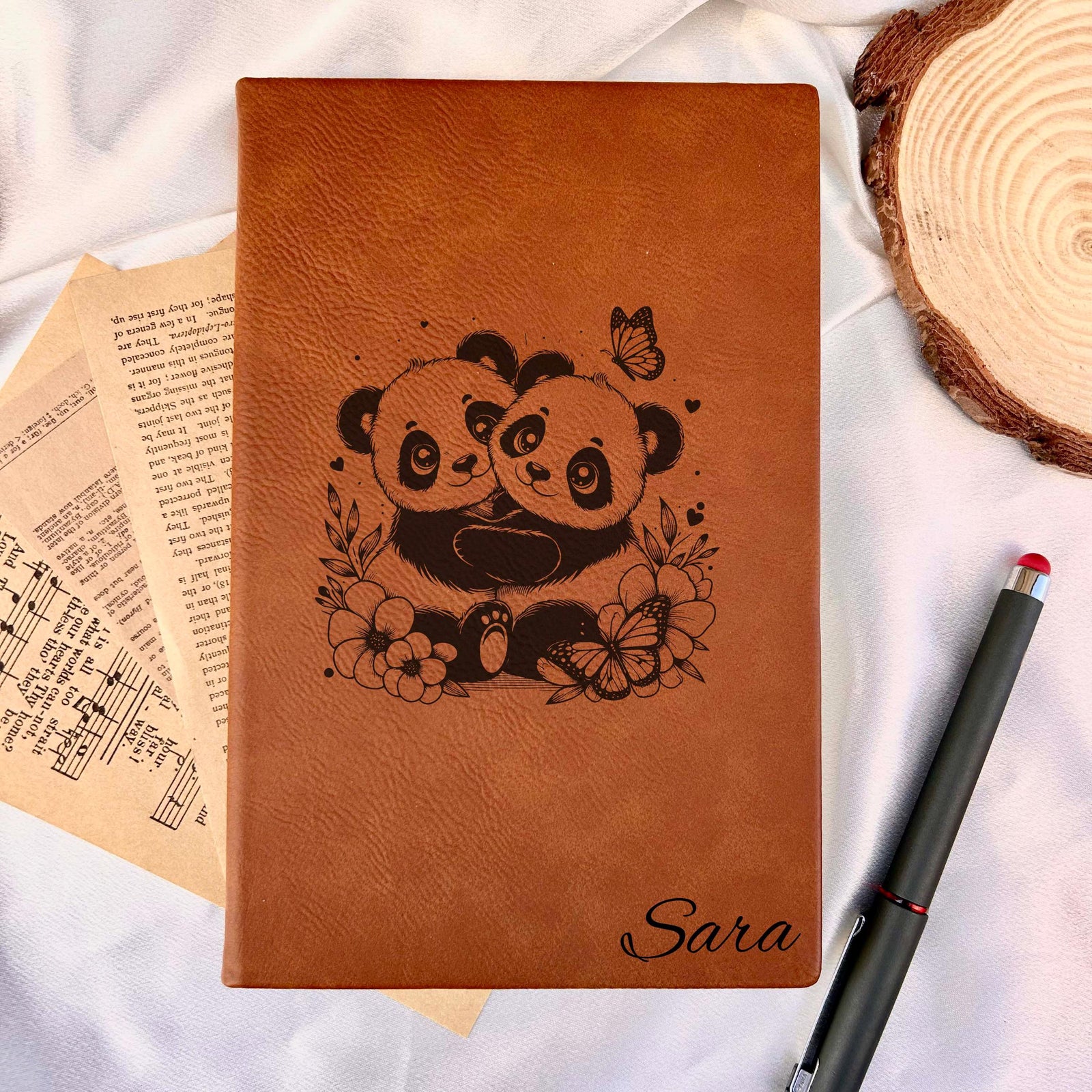 Twin Pandas Journal – Hard Cover, Design #84
