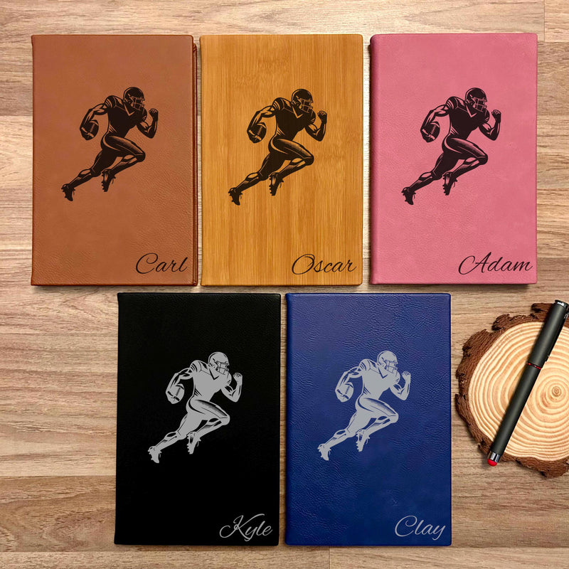 Football Player Custom Journal – Hard Cover, Design #14
