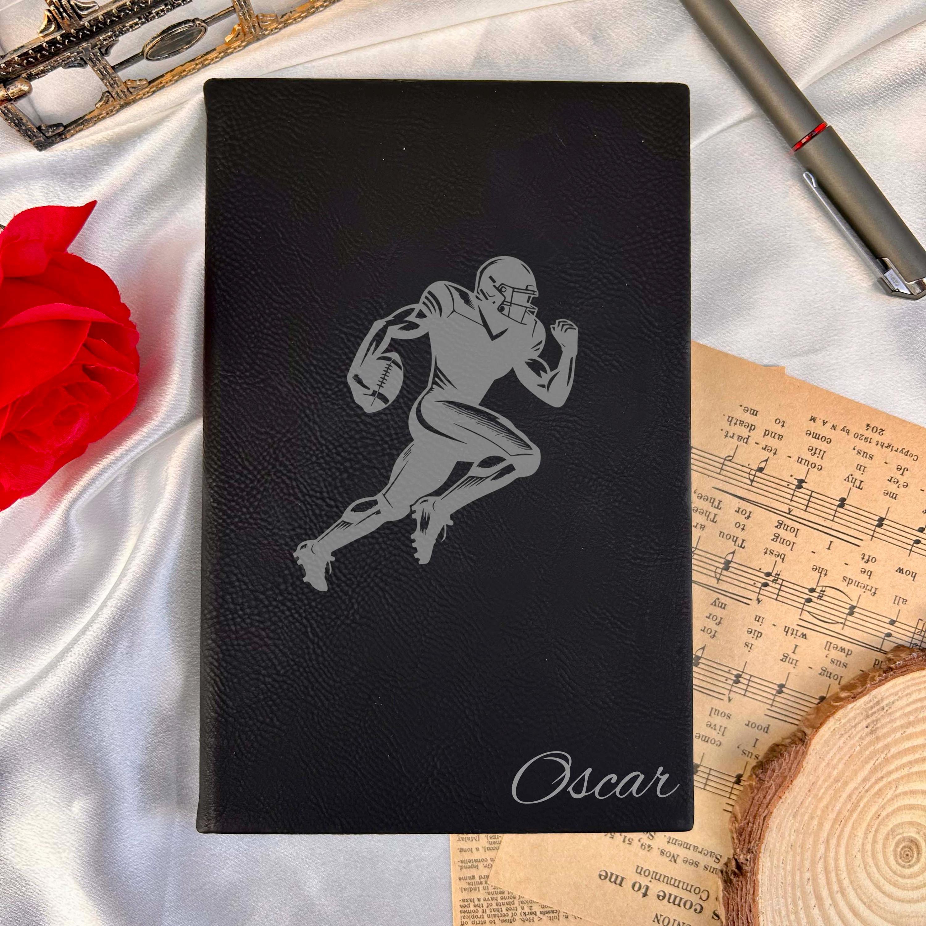Football Player Custom Journal – Hard Cover, Design #14