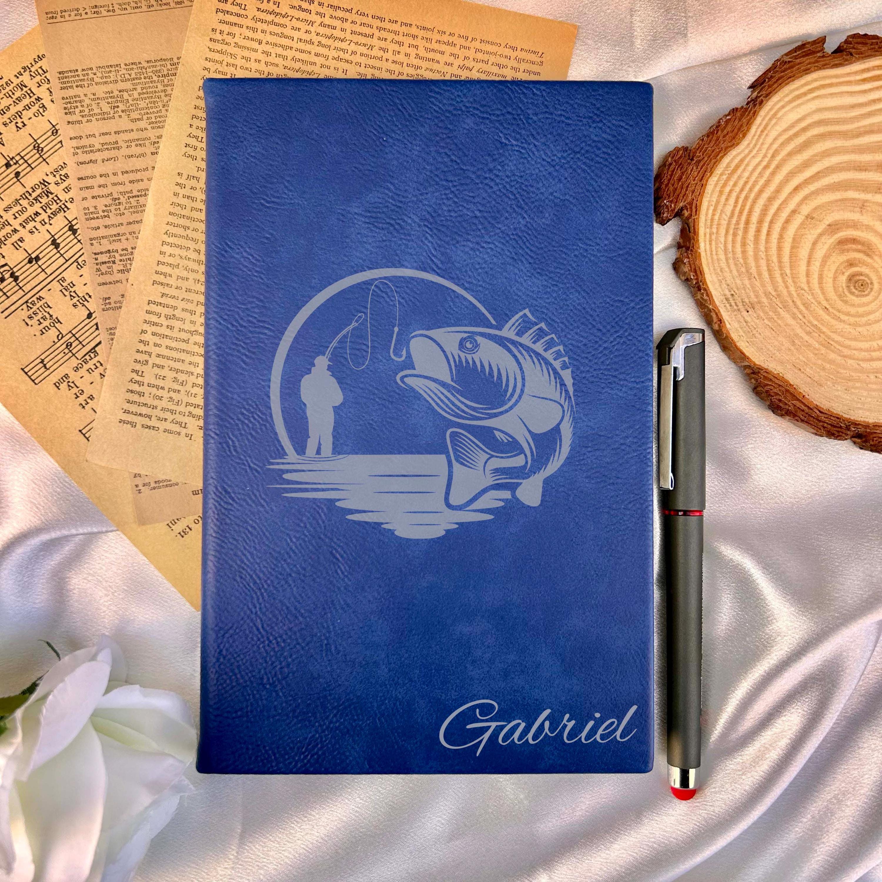 Fishing Custom Journal – Hard Cover, Fishing Design #1