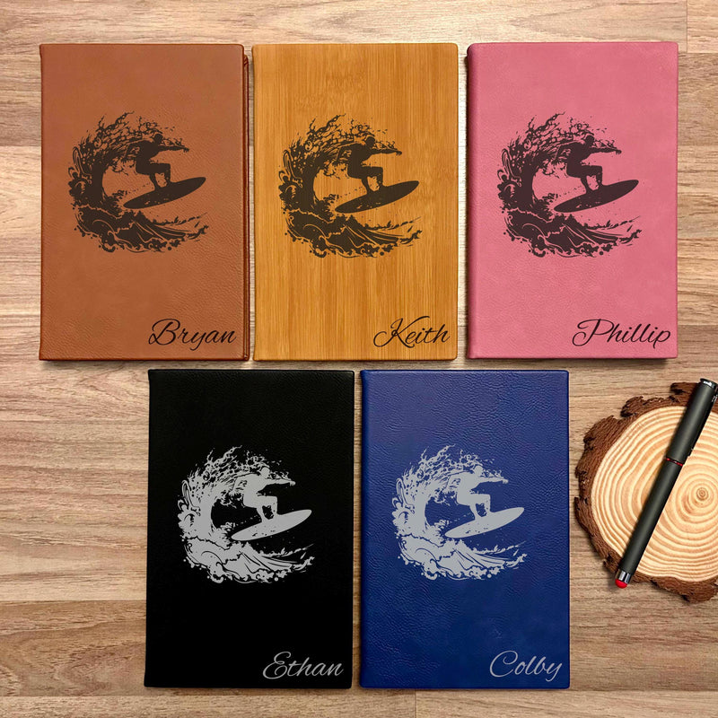 Surf Custom Journal – Hard Cover, Surf Design #1