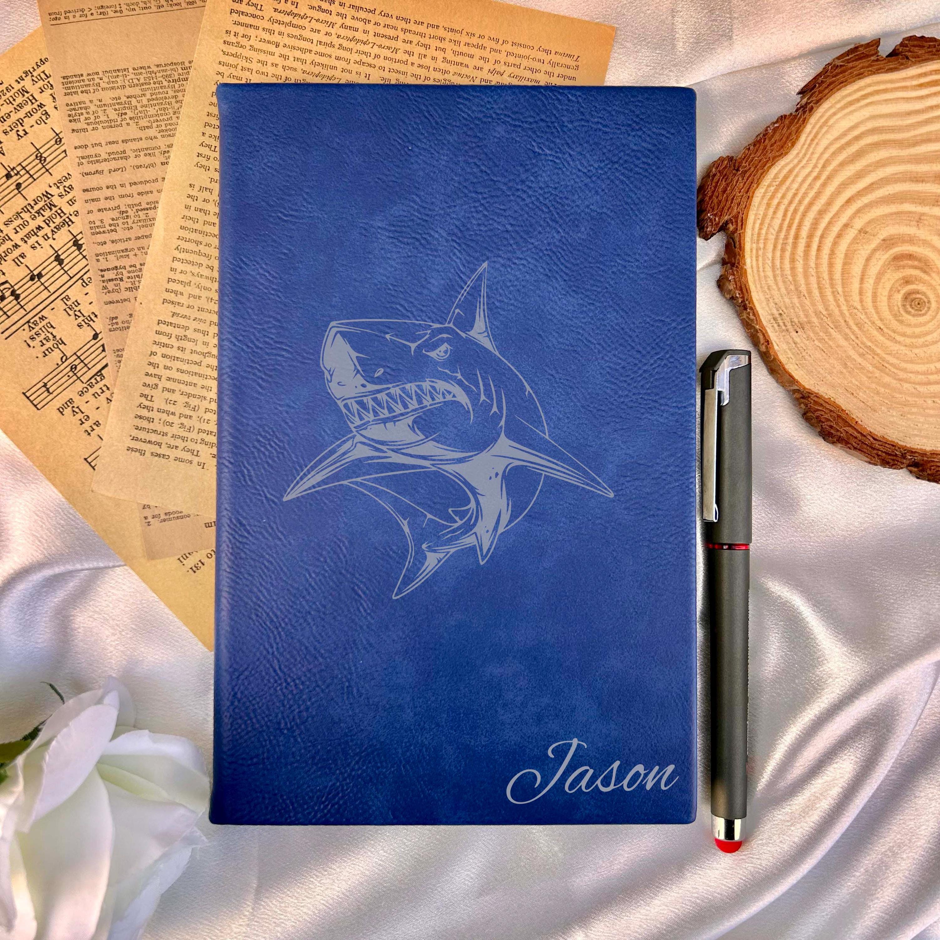 Shark Custom Journal – Hard Cover, Shark Design #1