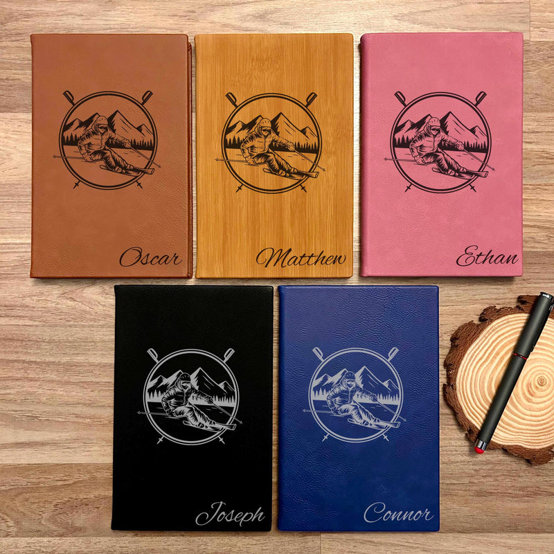 Skiing Custom Journal – Hard Cover, Skiing Design #1
