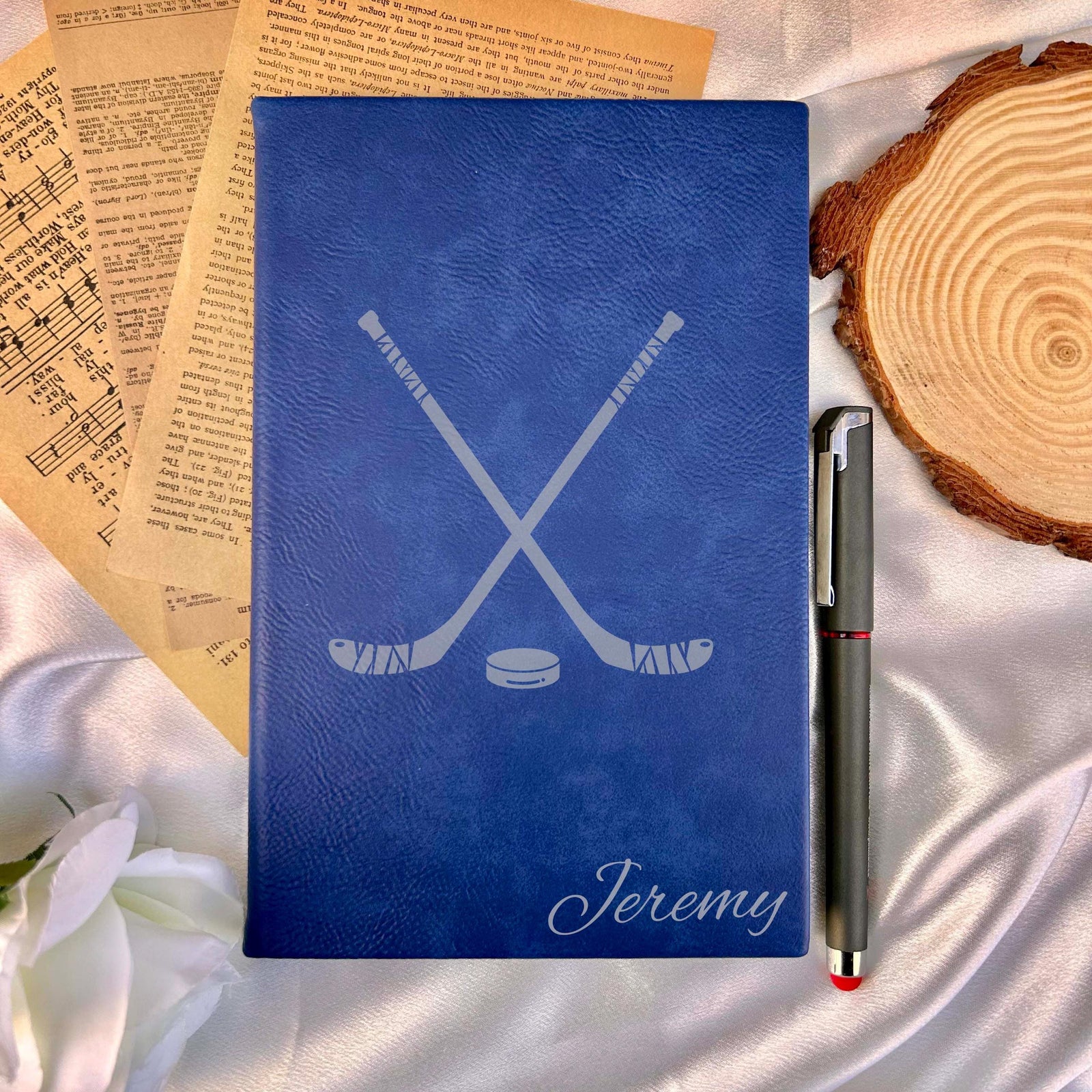 Hockey Sticks Custom Journal – Hard Cover