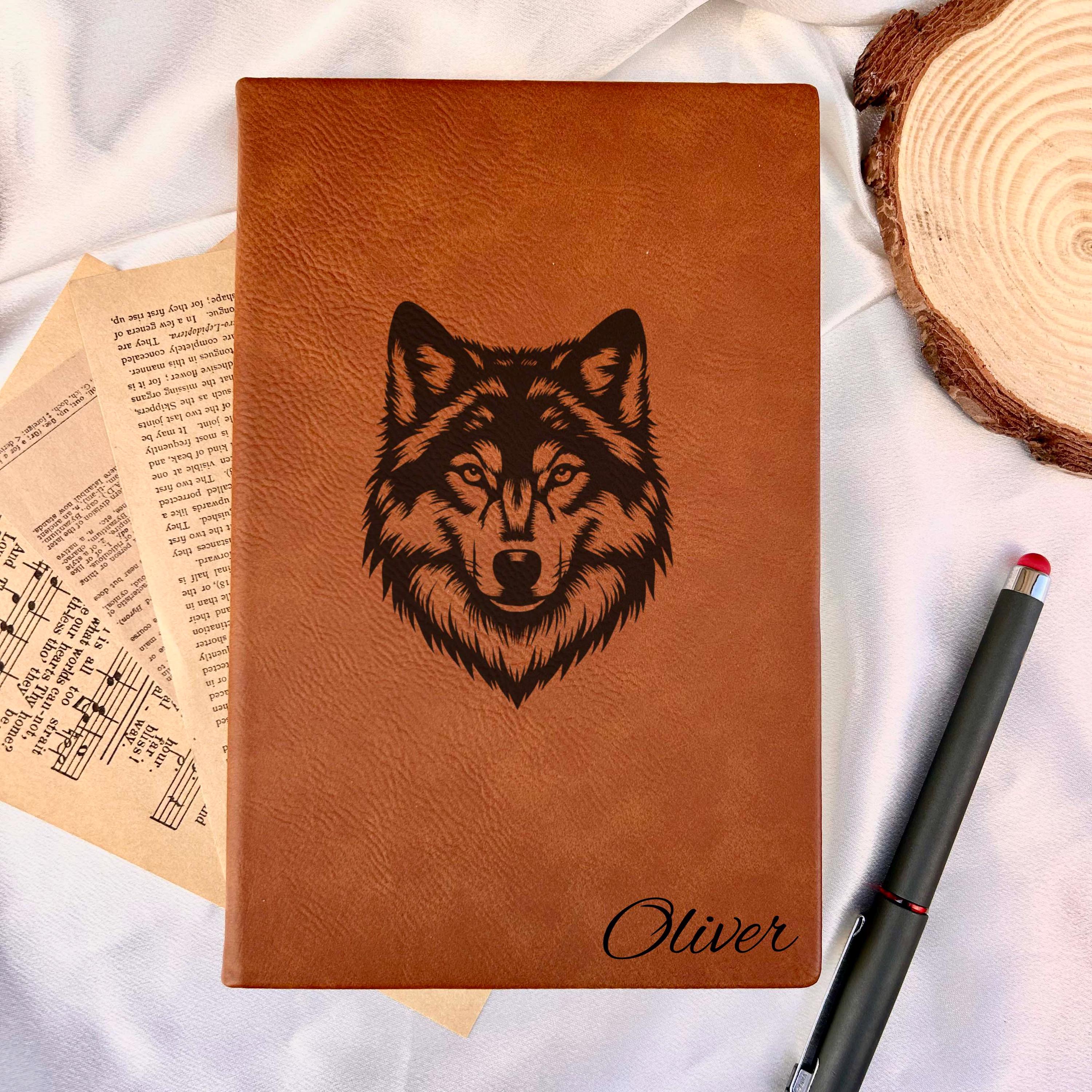 Wolf Custom Journal – Hard Cover, Wolf Design #1