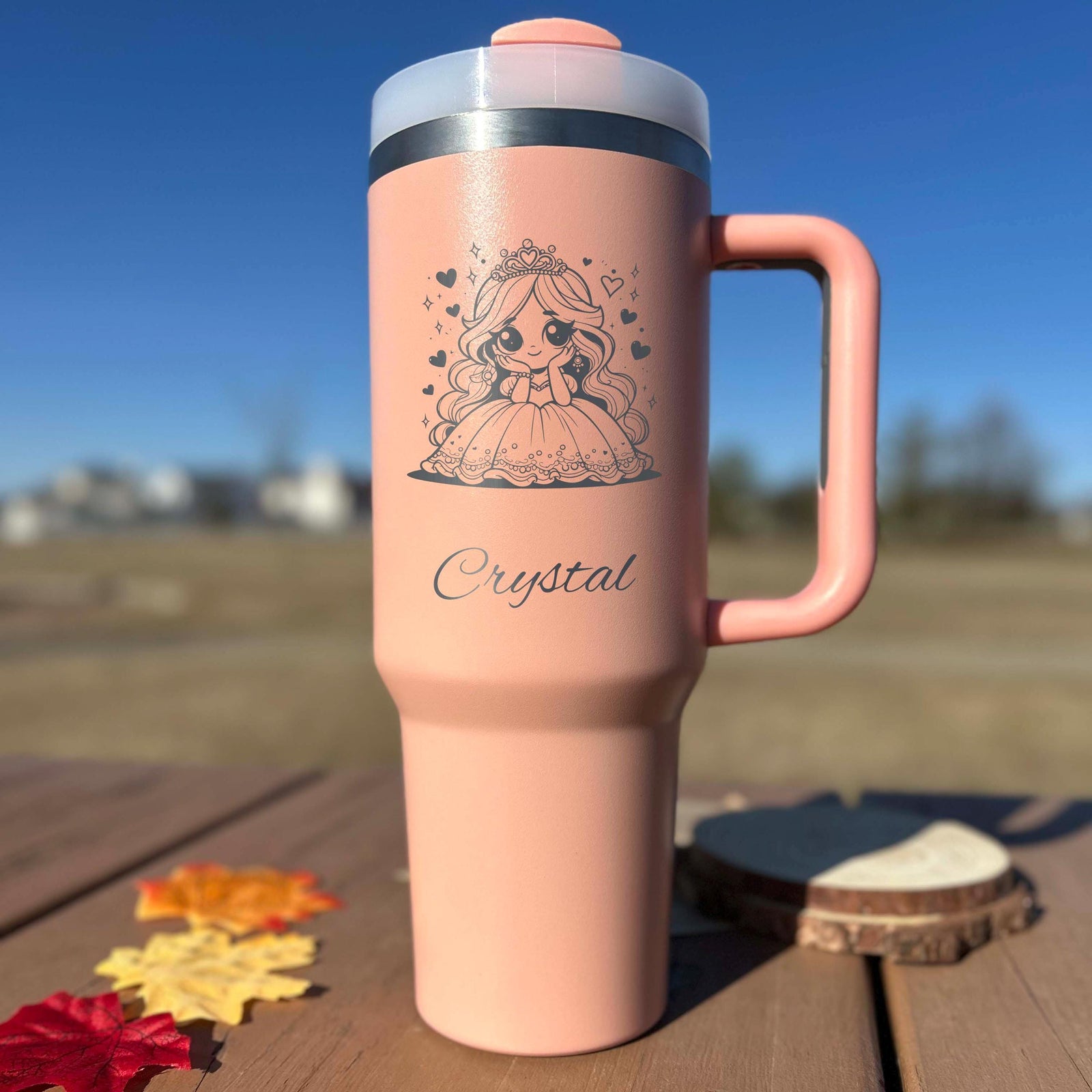 Cute Princess 40oz Engraved Tumbler – Stainless Steel