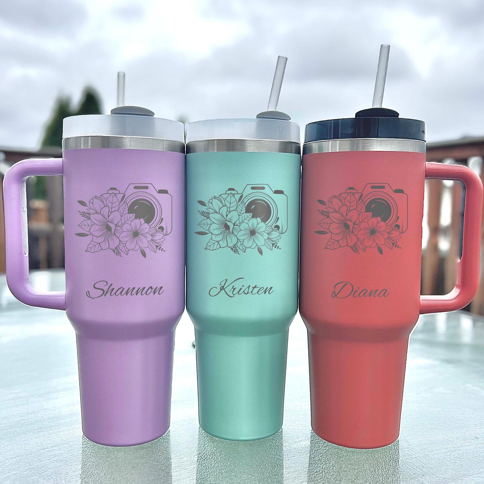 Photographer 40oz Engraved Tumbler – Stainless Steel