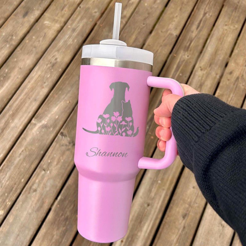 Cute Friends 40oz Engraved Tumbler – Stainless Steel