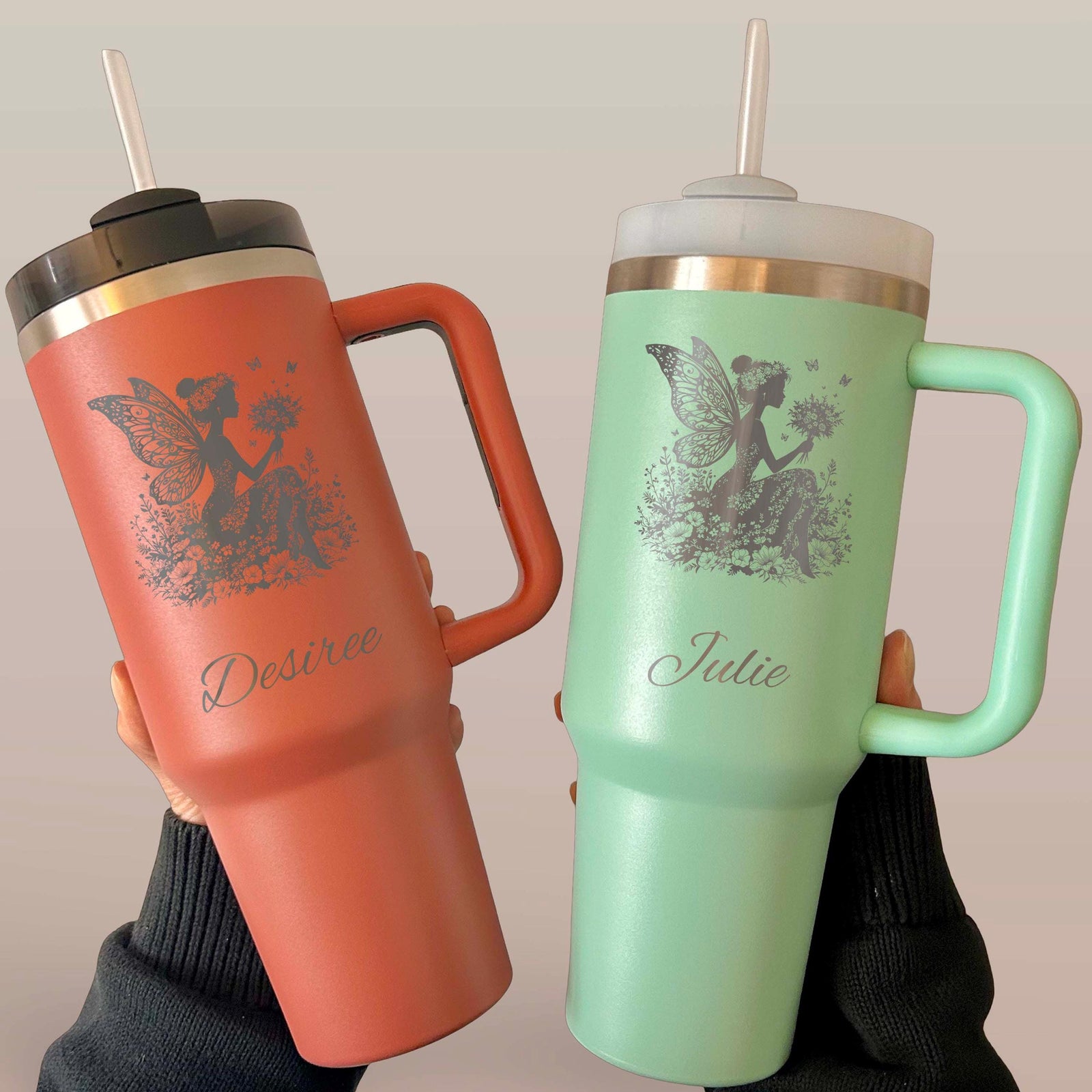 Queen Fairy 40oz Engraved Tumbler – Stainless Steel