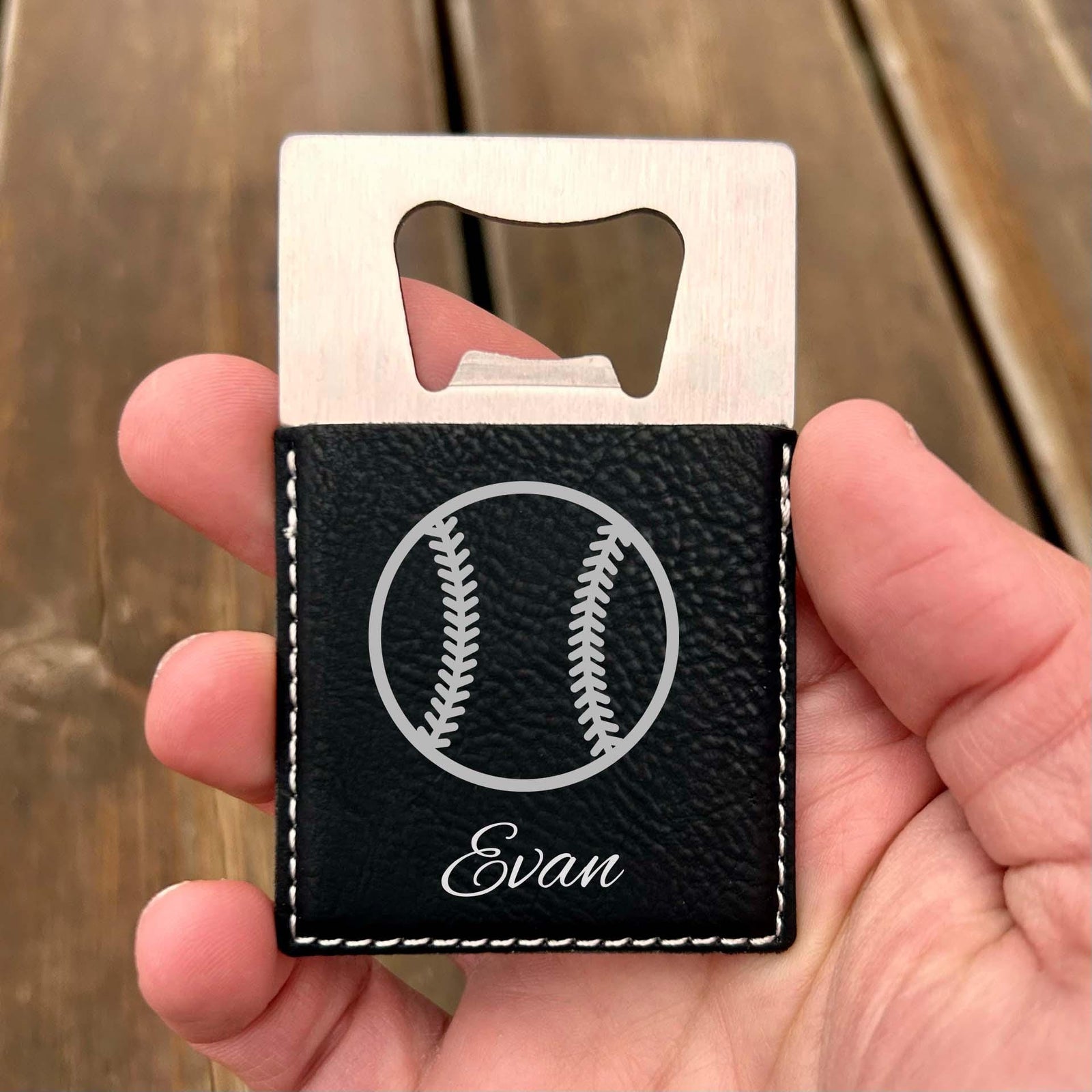 Baseball Large Bottle Opener – Stainless Steel