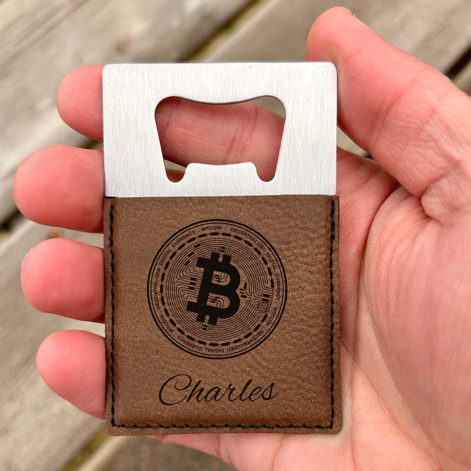 Bitcoin Large Bottle Opener – Stainless Steel