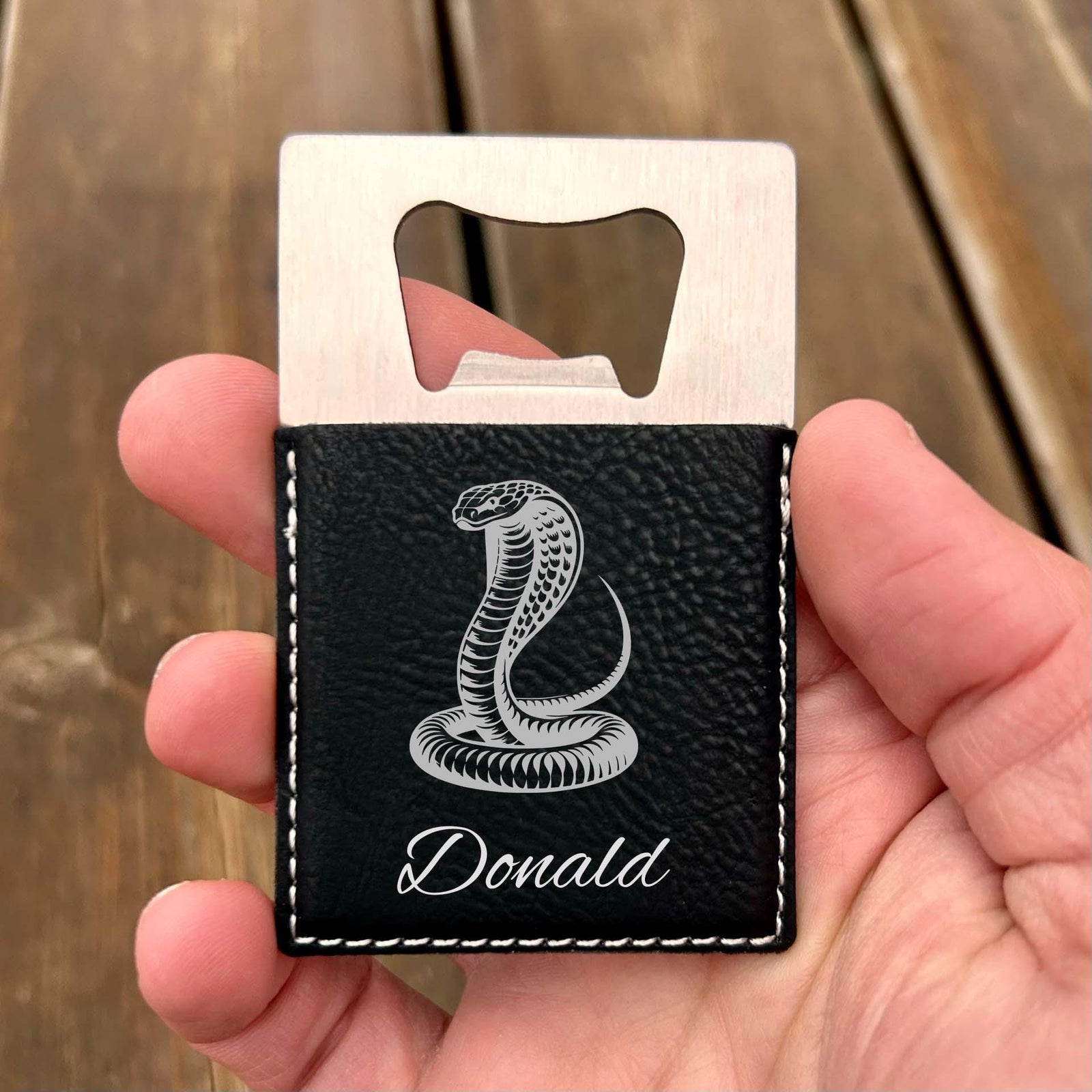 King Cobra Large Bottle Opener – Stainless Steel