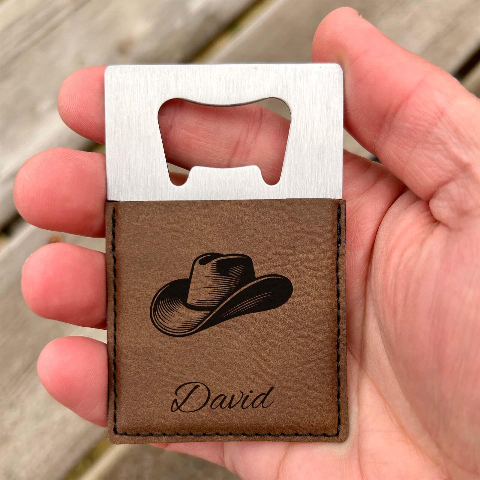 Rodeo Hat Large Bottle Opener – Stainless Steel