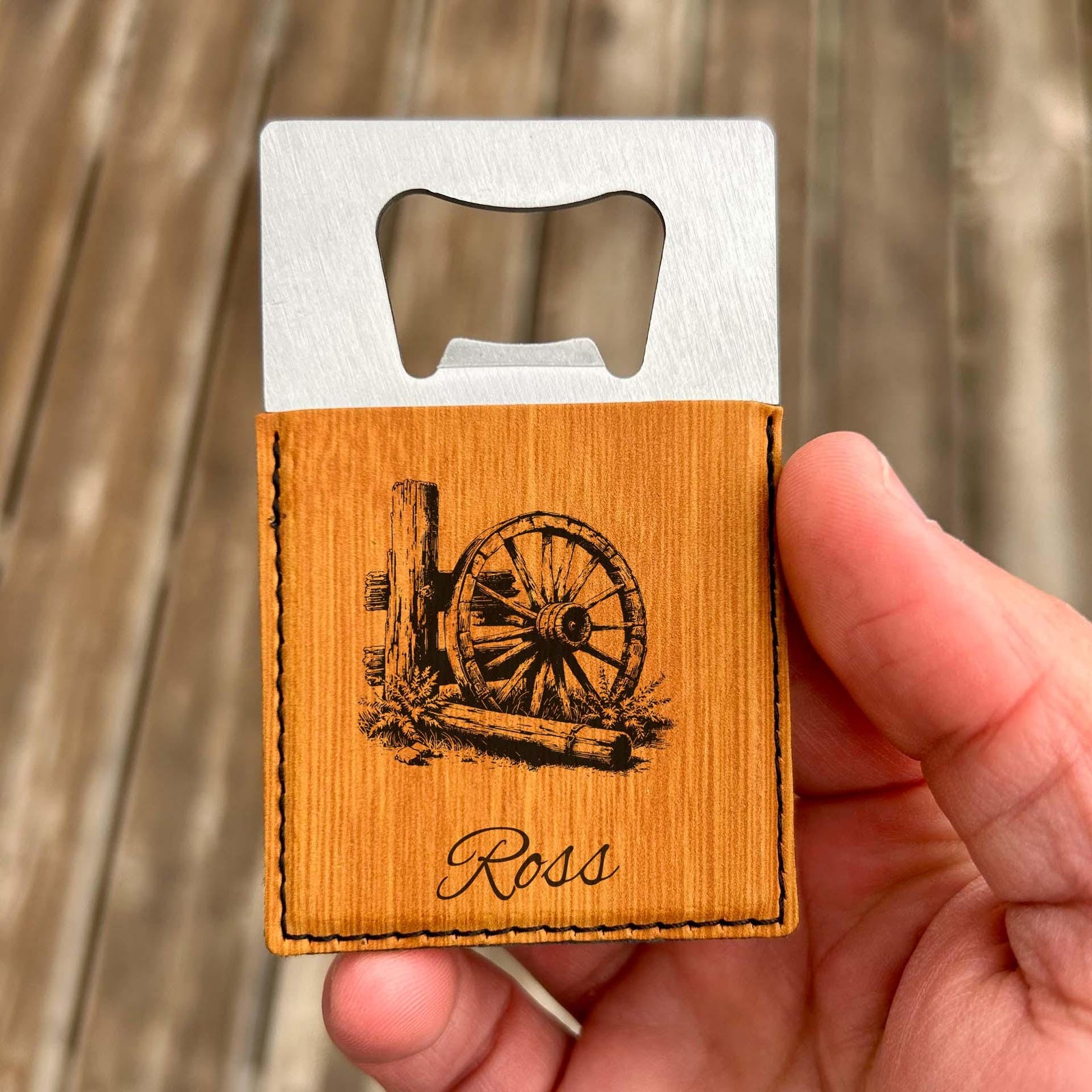 Old Wheel Large Bottle Opener – Stainless Steel