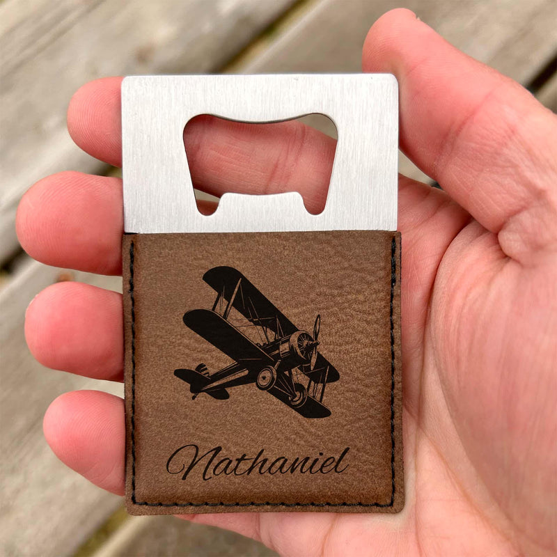 Antique Airplane Bottle Opener – Stainless Steel