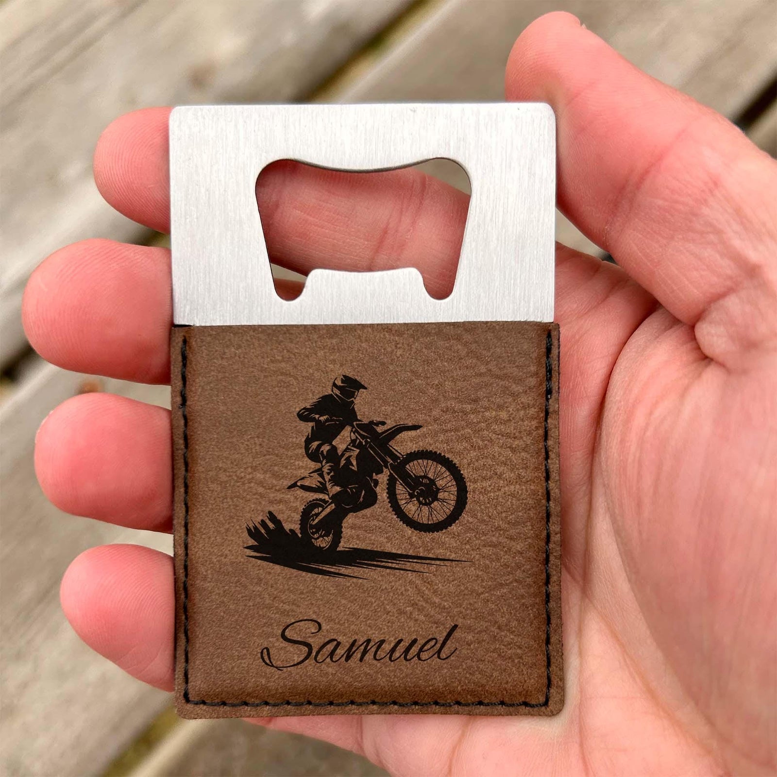 Dirt Biker Bottle Opener – Stainless Steel
