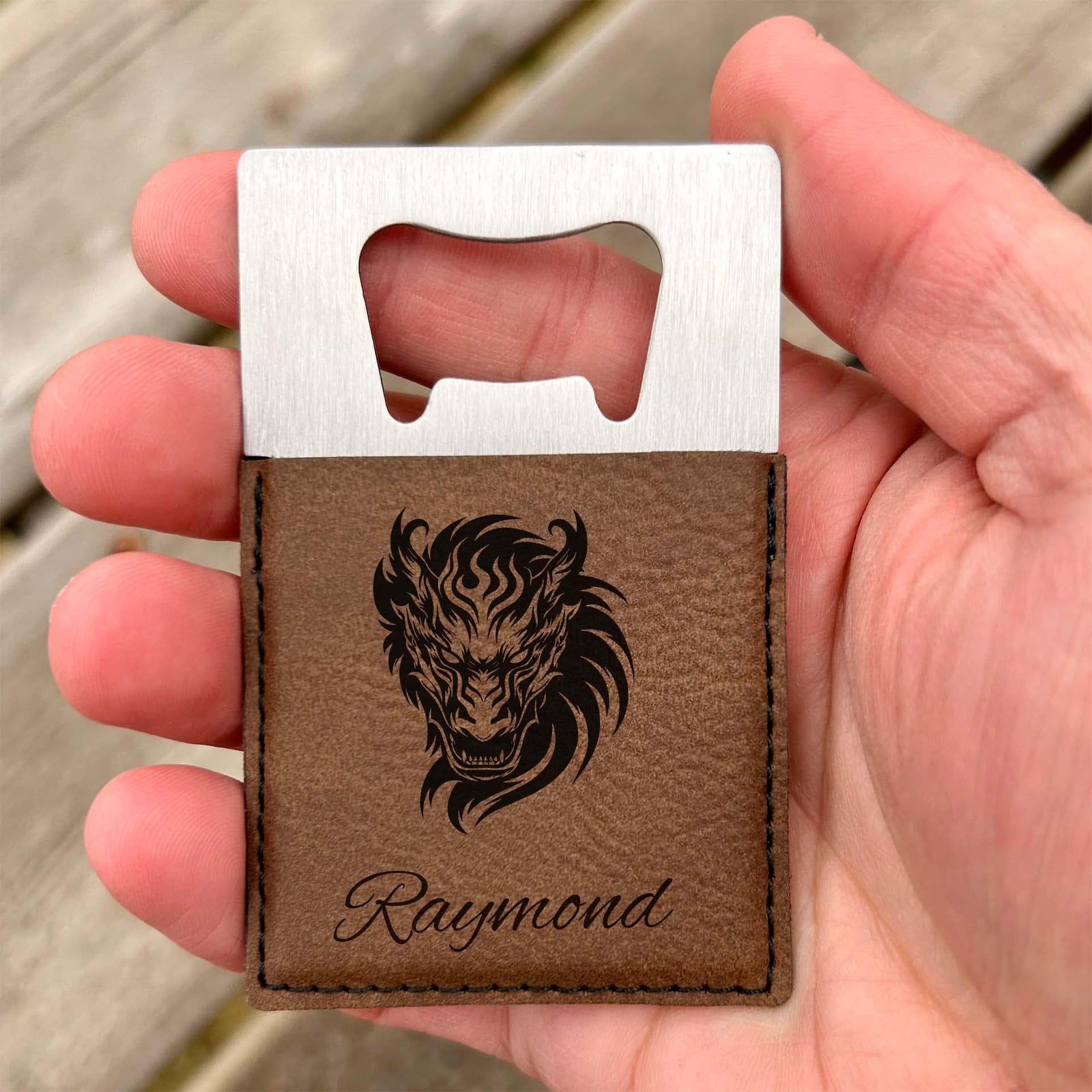 Dragon Large Bottle Opener – Stainless Steel, Dragon Design #2