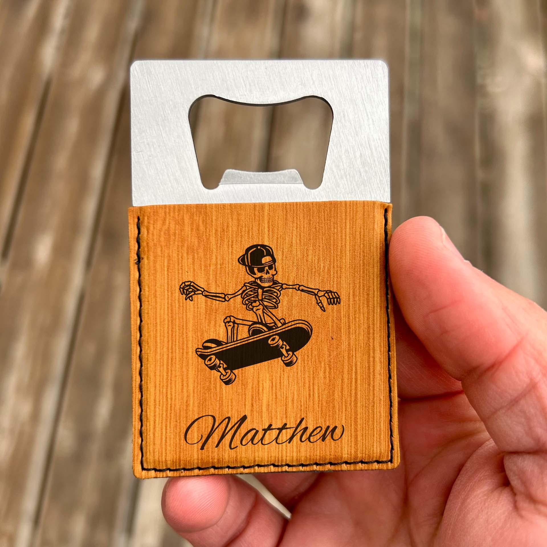 Skate Large Bottle Opener – Stainless Steel, Skate Design #1