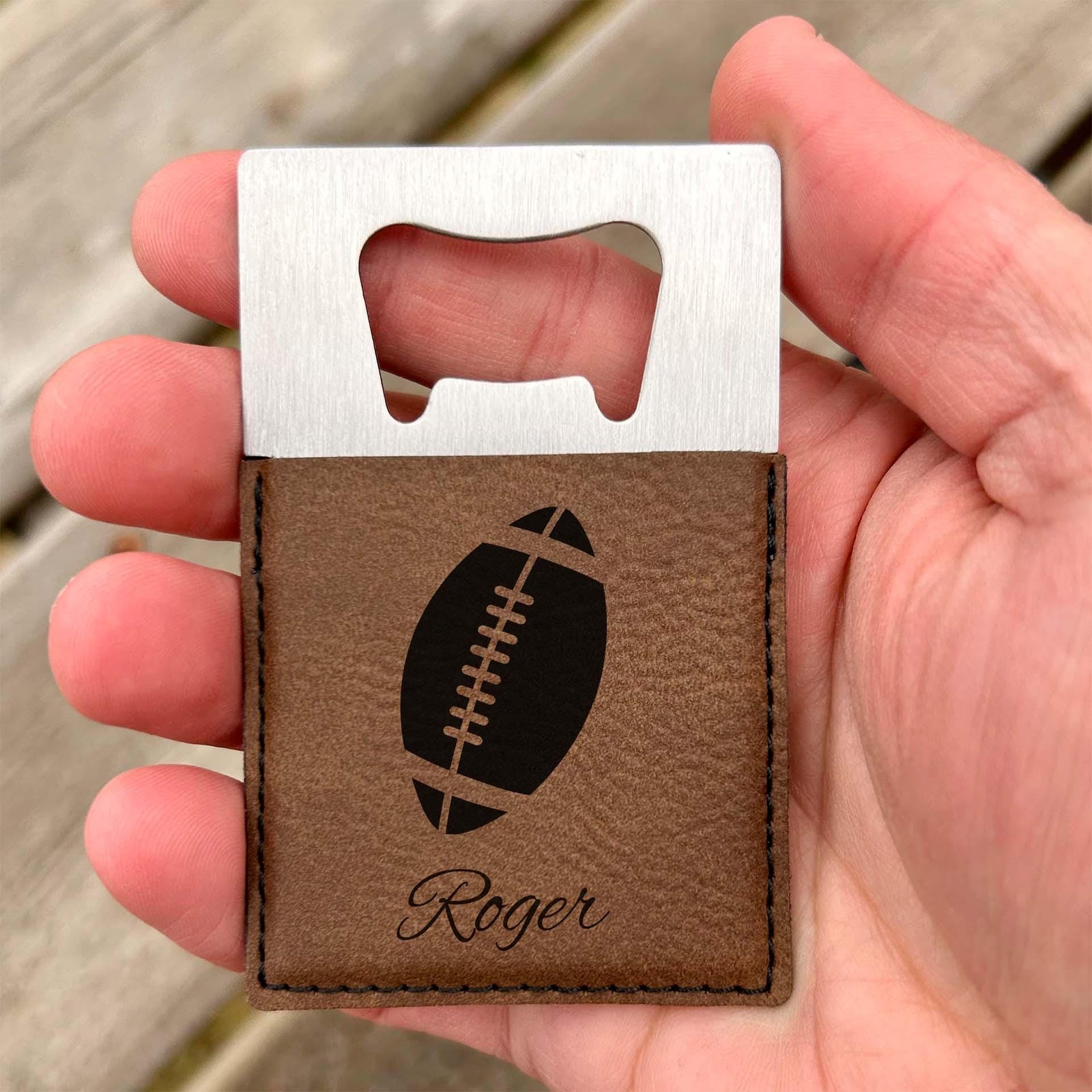 Football Large Bottle Opener – Stainless Steel